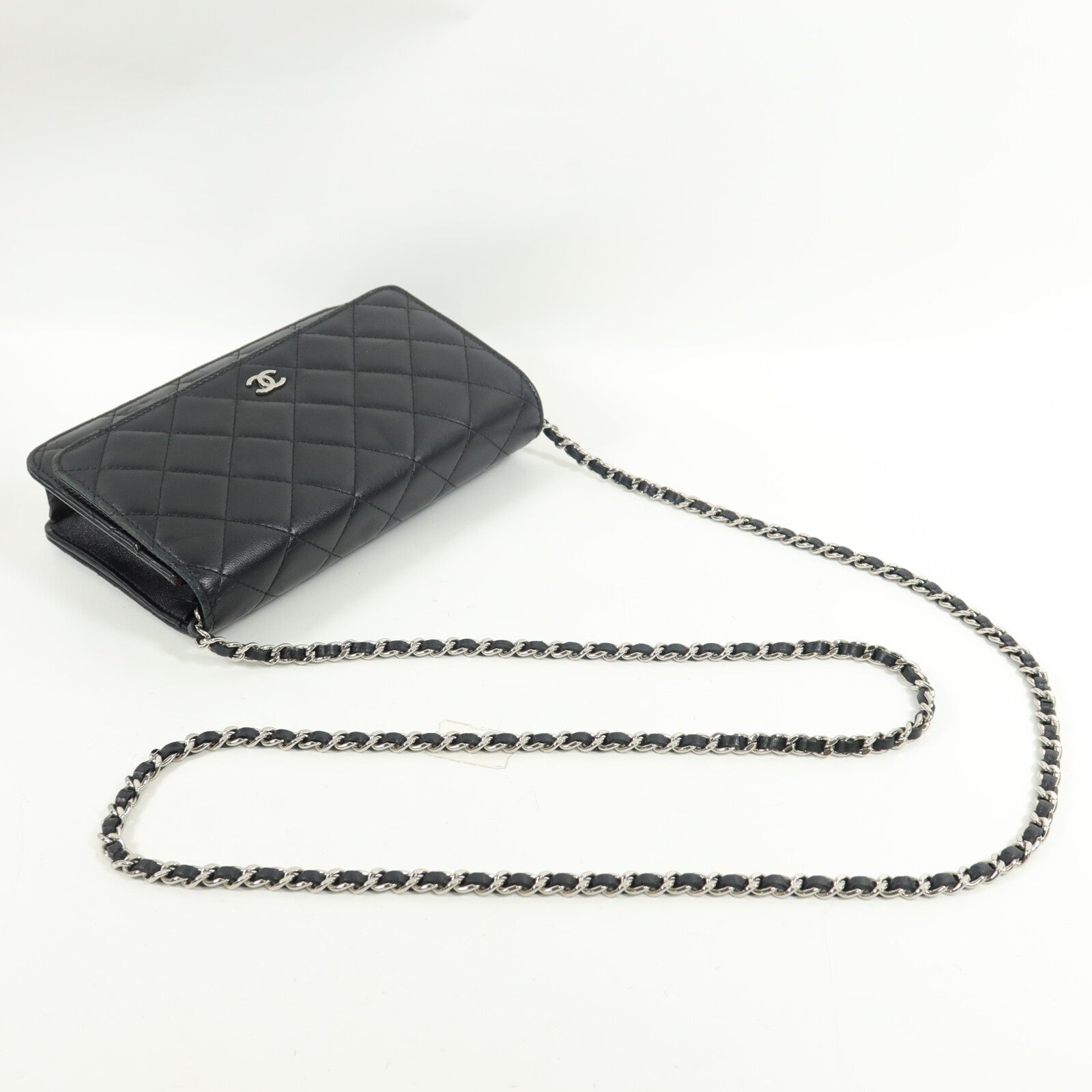 CHANEL 羊皮皮革Wallet On Chain鏈帶肩背袋
