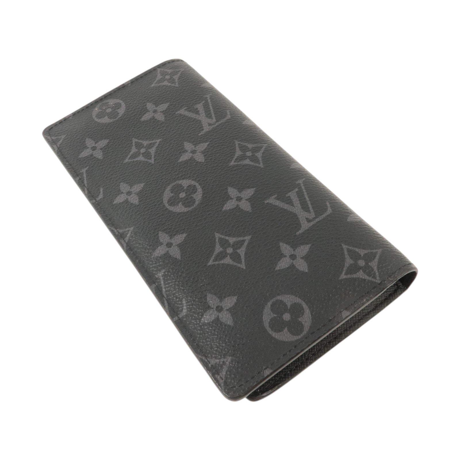 LOUIS VUITTON Monogram Eclipse Brazza銀扣長錢包