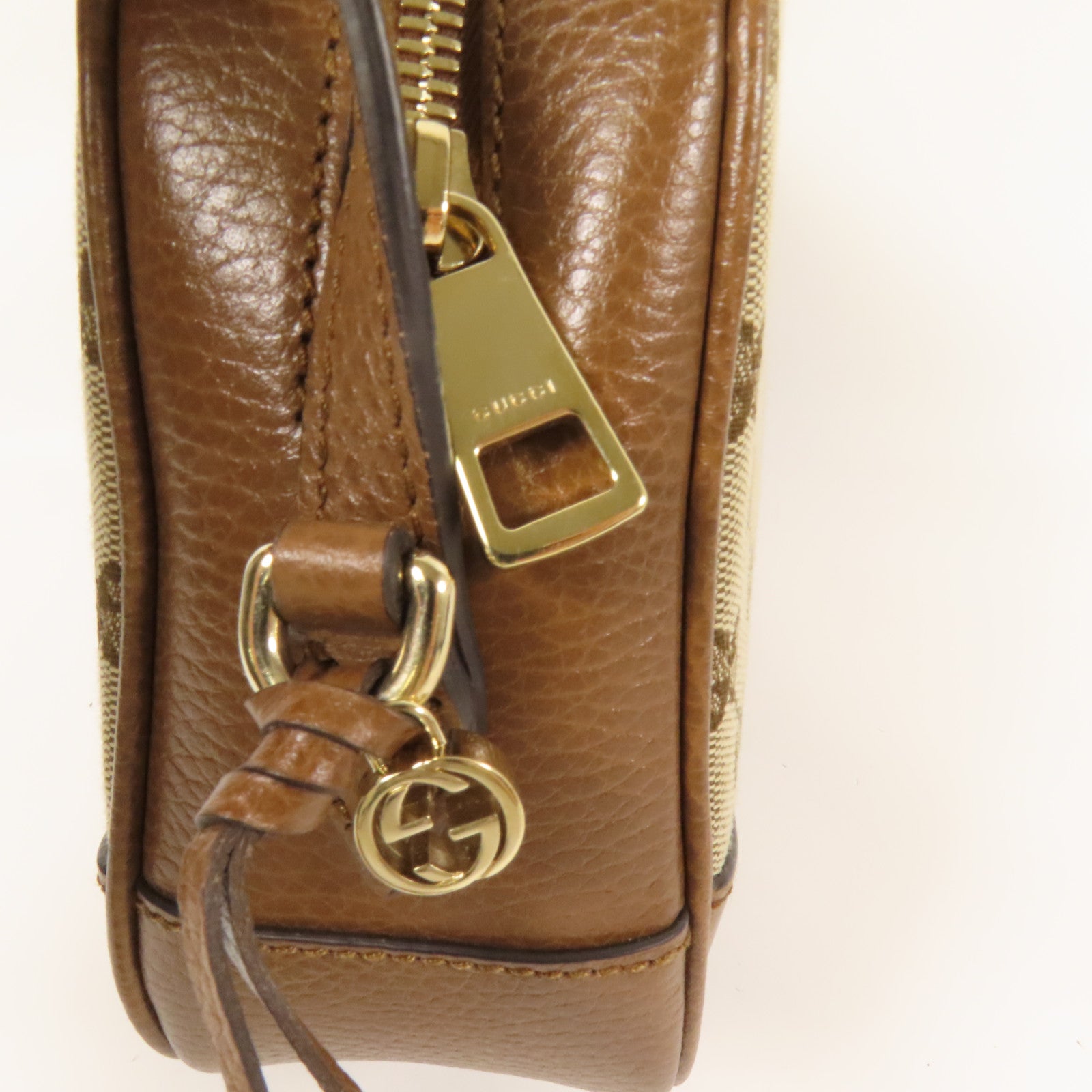 GUCCI 帆布Shoulder Bag金扣肩背袋