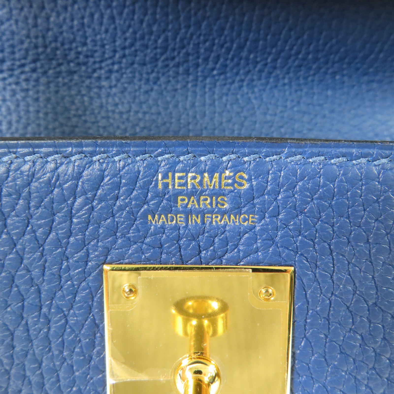 HERMES 【激減優惠】Clemence皮革Kelly 28手挽肩背兩用袋Deep Blue
