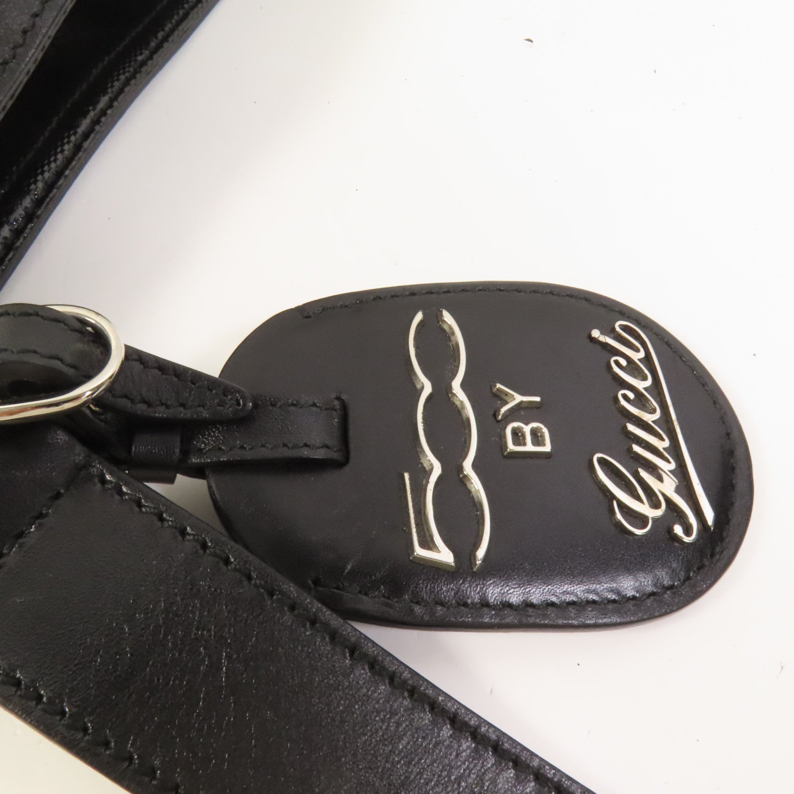 GUCCI 塗層帆布Shoulder Bag銀扣肩背袋