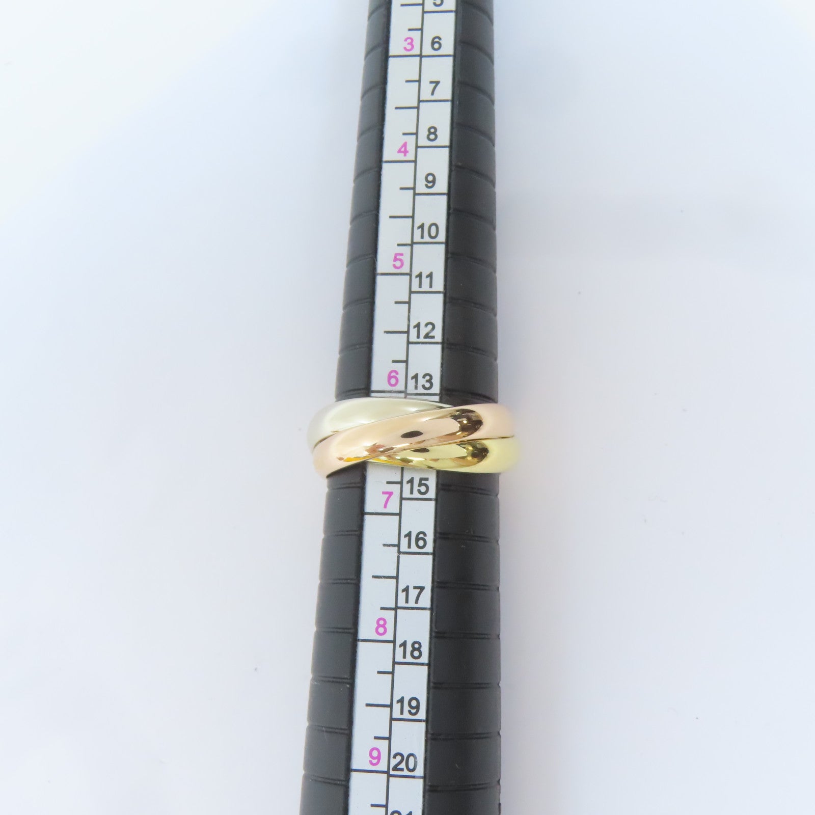 CARTIER 18K黃金/白金/玫瑰金Trinity Ring戒指Cartier#53/US#6.25