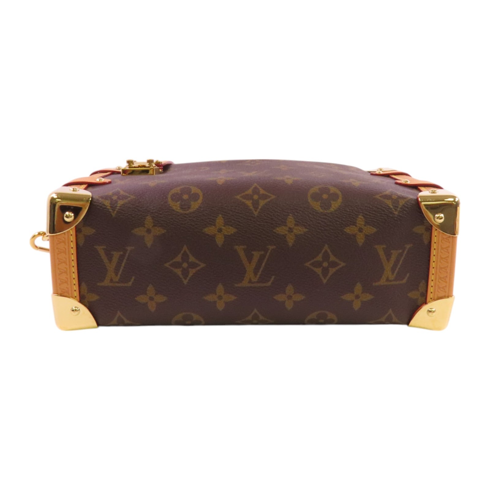 LOUIS VUITTON Monogram Side Trunk MM金扣手挽肩背兩用袋
