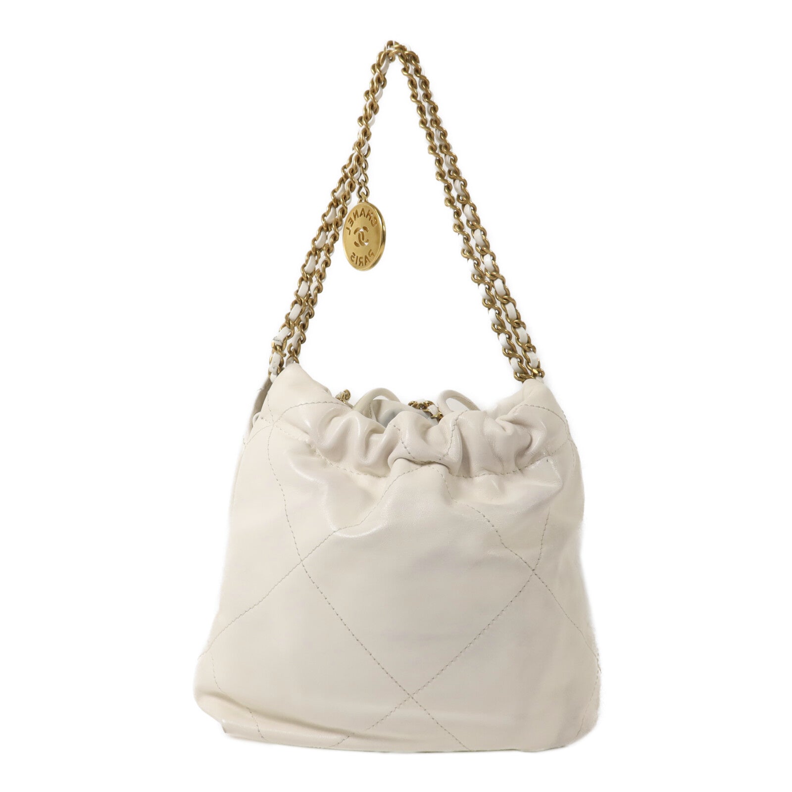 CHANEL 牛皮皮革Chanel 22 Mini鏈帶肩背袋