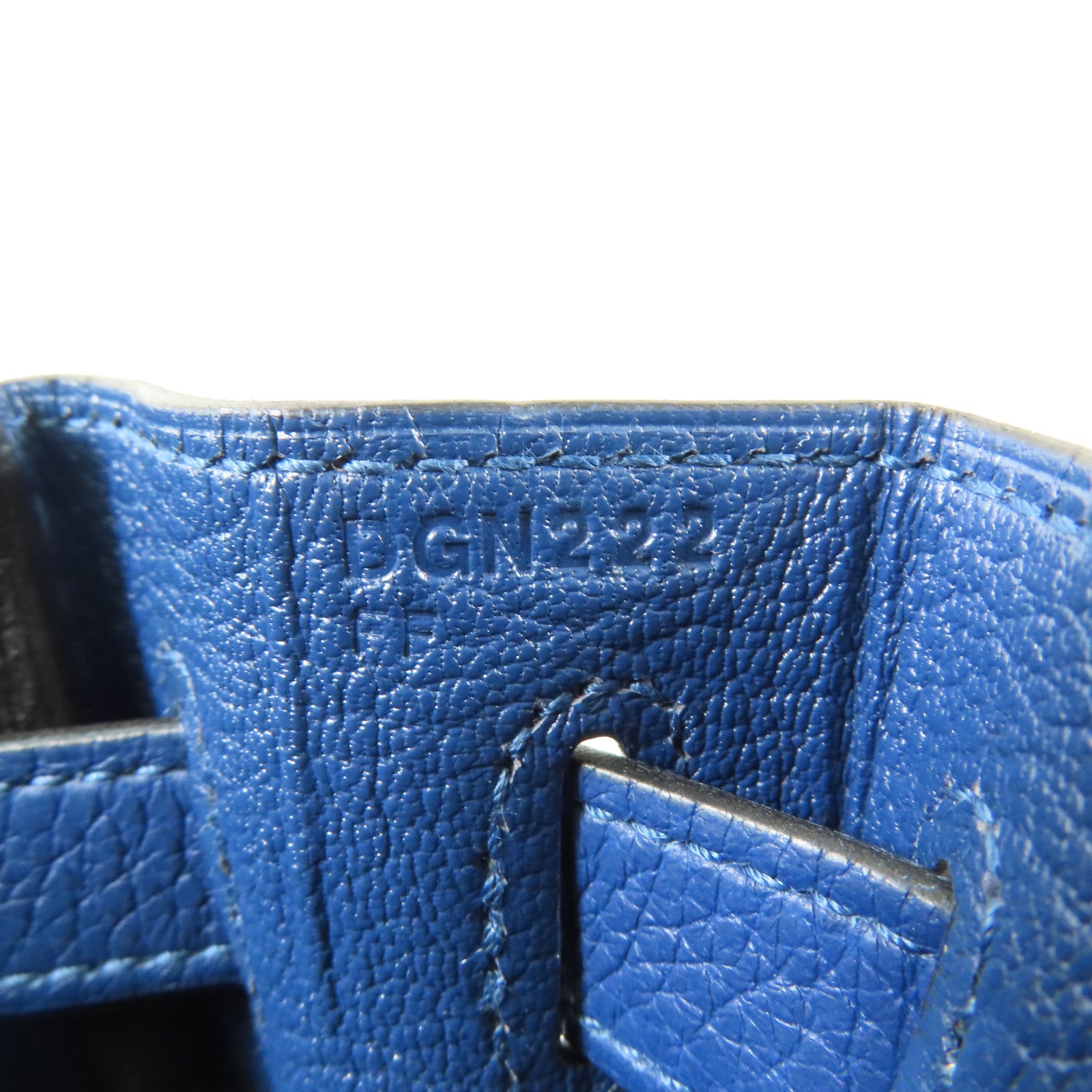 HERMES Clemence皮革Kelly 28手挽肩背兩用袋Deep Blue