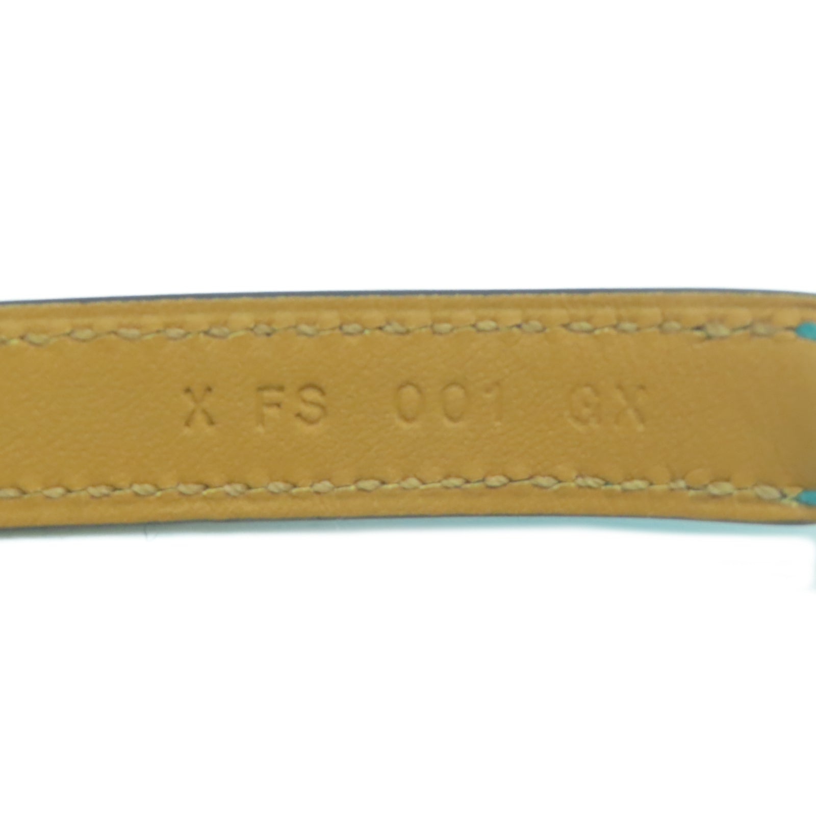 HERMES 【激減優惠】Epsom皮革Rivale Double Tour Bracelet金扣手鐲Blue Paon孔雀藍色