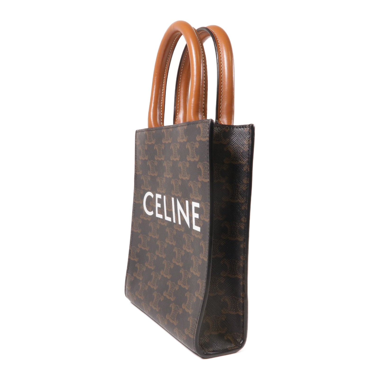 CELINE 帆布Cabas Tote金扣手挽肩背兩用袋