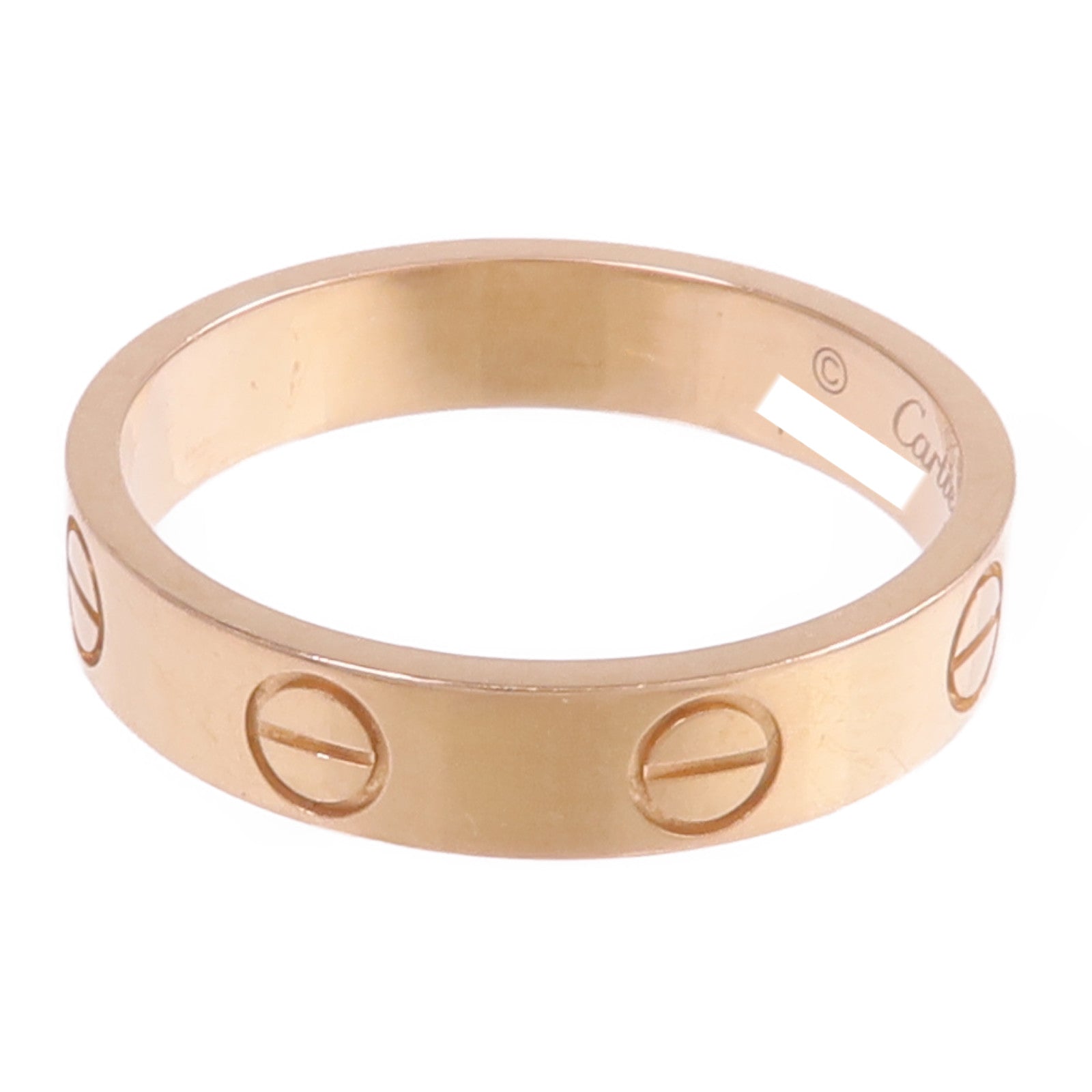 CARTIER 18K玫瑰金Mini Love Ring戒指Cartier#50/US#5.25