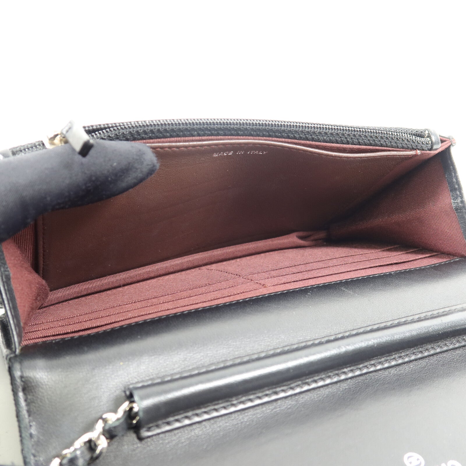 CHANEL 羊皮皮革Wallet On Chain鏈帶肩背袋