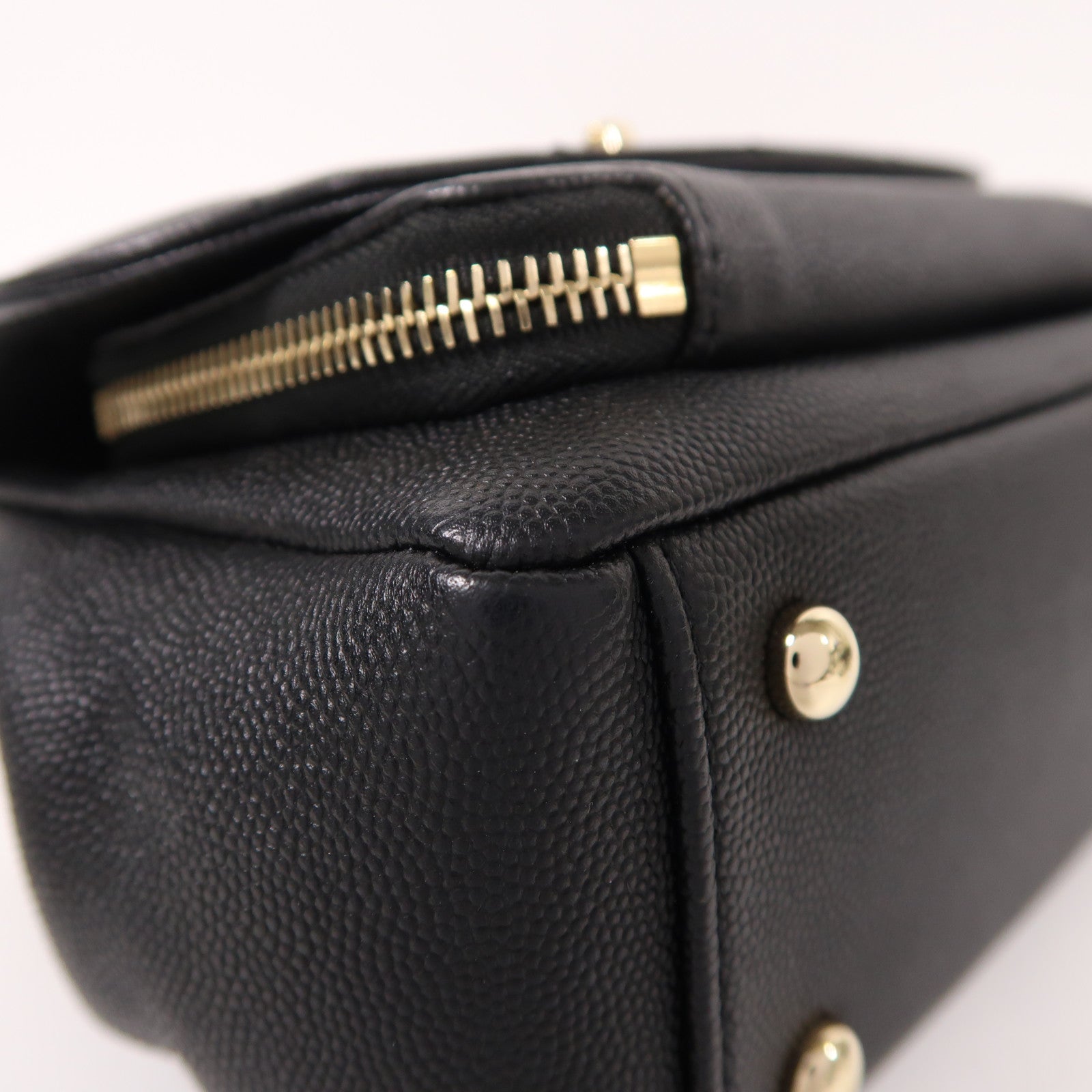 CHANEL 牛皮皮革Business Affinity Bag金扣手挽肩背兩用袋