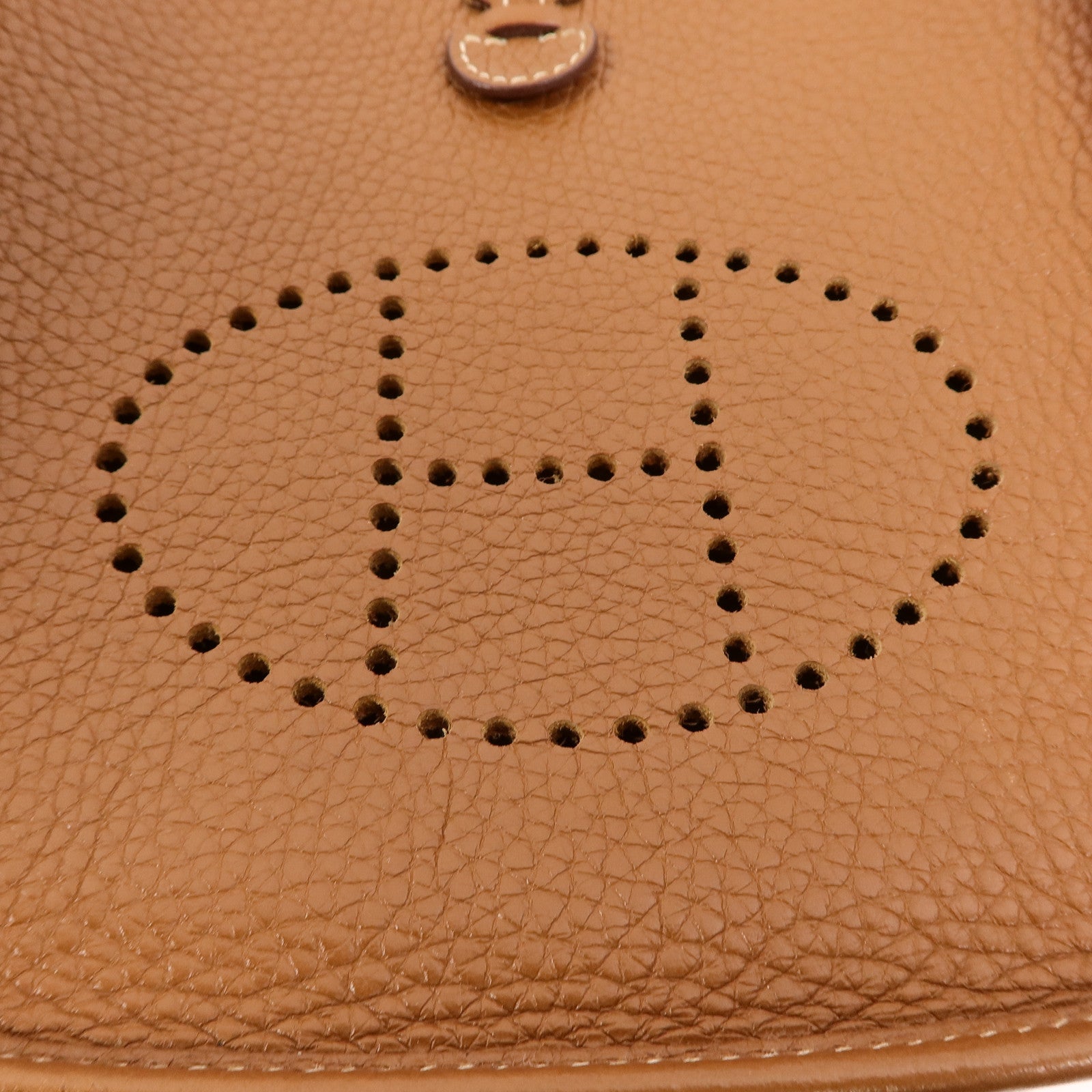 HERMES Clemence皮革Evelyne TPM肩背袋Gold
