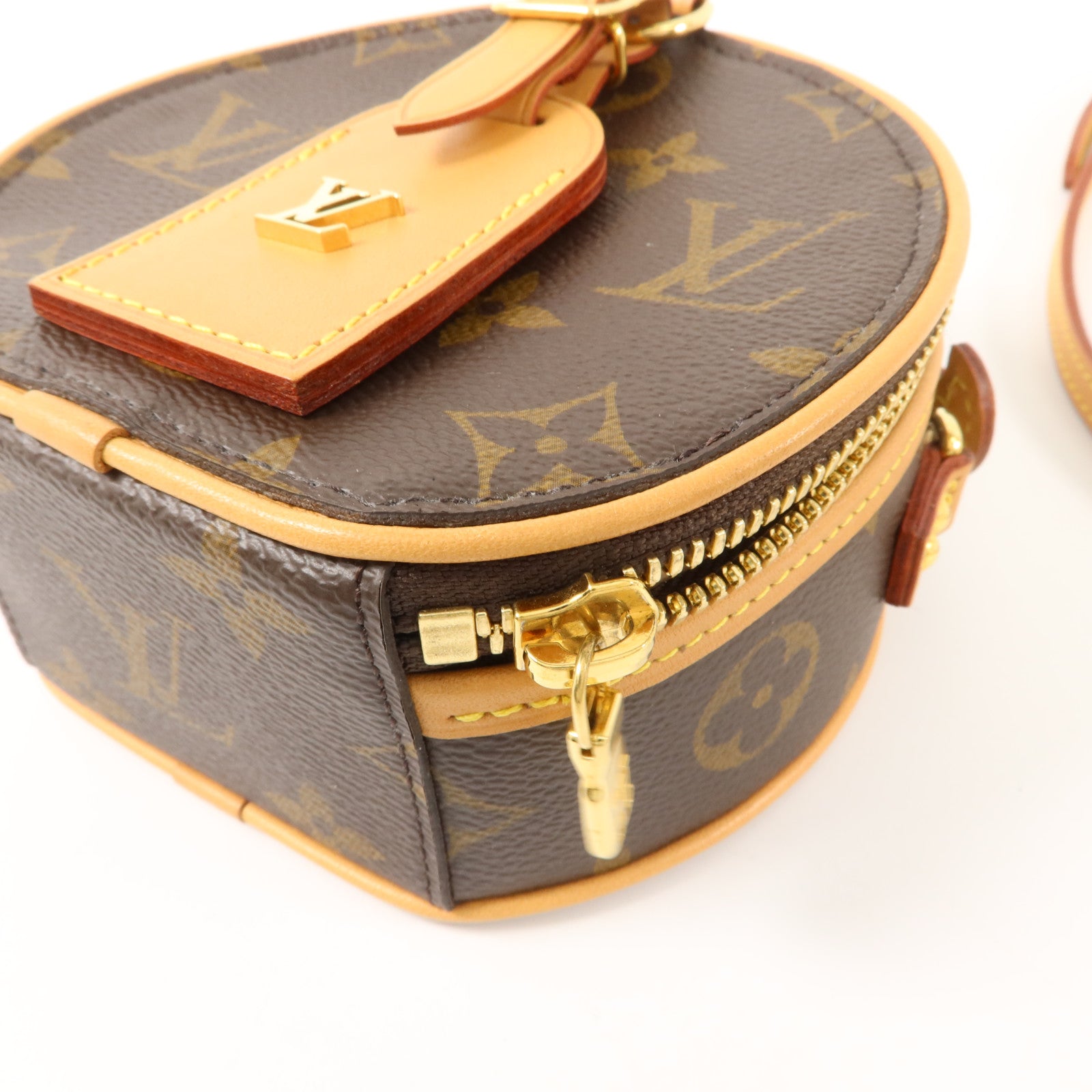 LOUIS VUITTON Monogram Mini Boite Chapeau金扣手挽肩背兩用袋