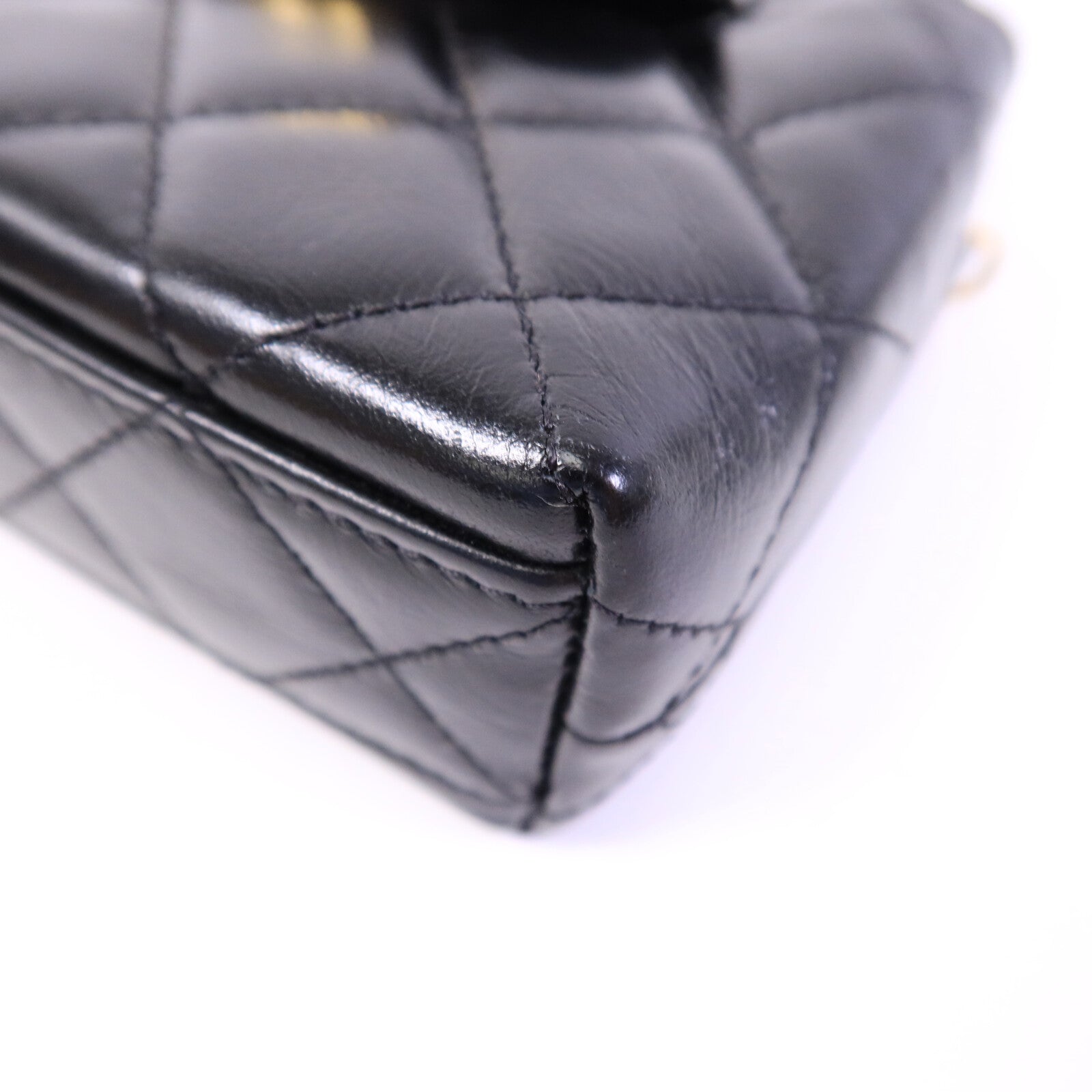 CHANEL 牛皮皮革Nano Mini Kelly鏈帶手挽肩背兩用袋