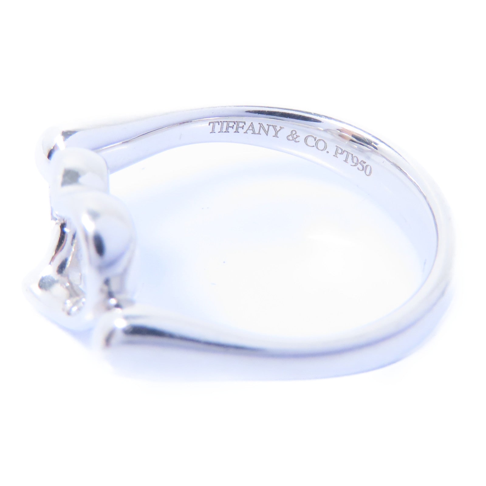 TIFFANY＆CO 【激減優惠】PT950鉑金Open Heart Ring戒指US#4.25