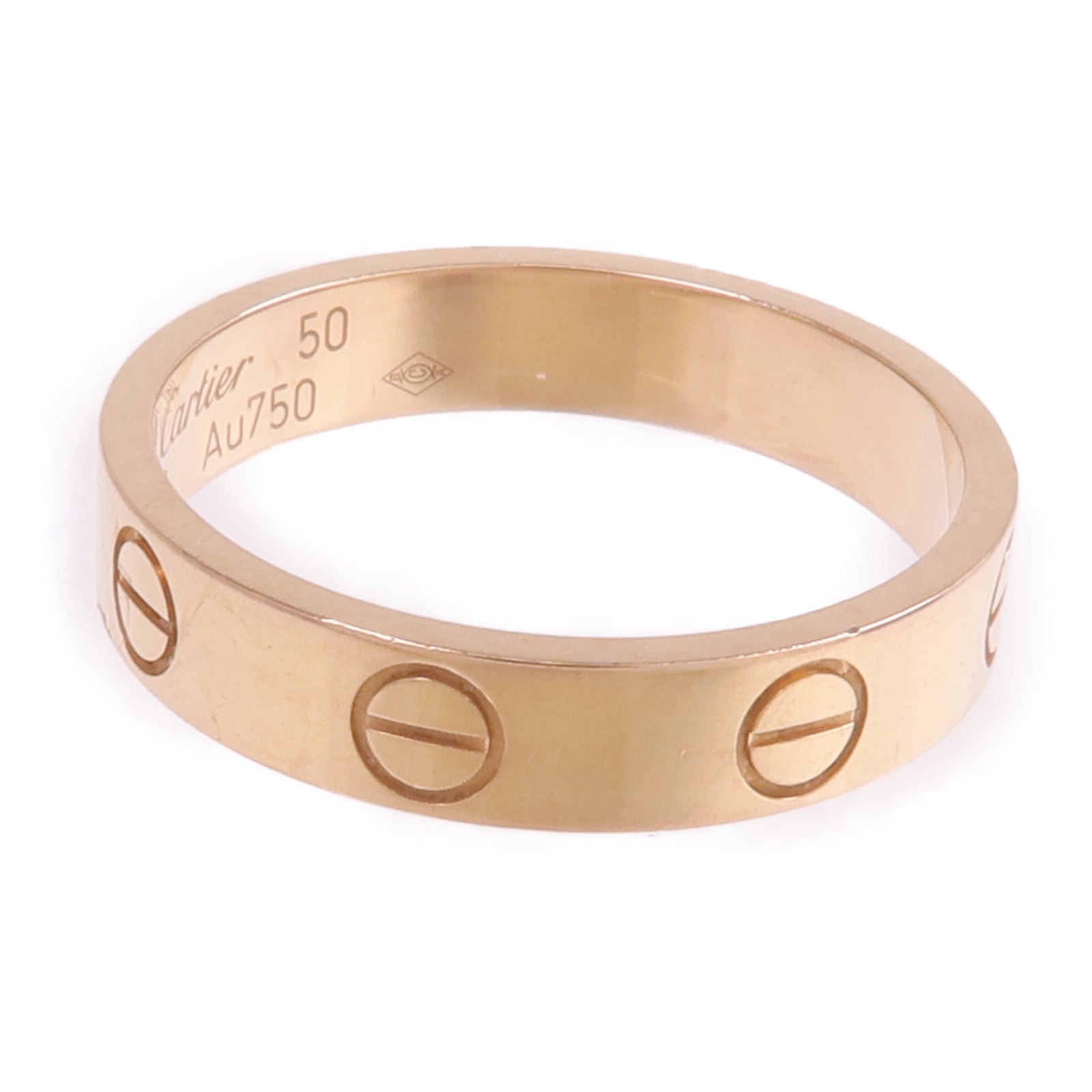 CARTIER 18K玫瑰金Mini Love Ring戒指Cartier#50/US#5.25