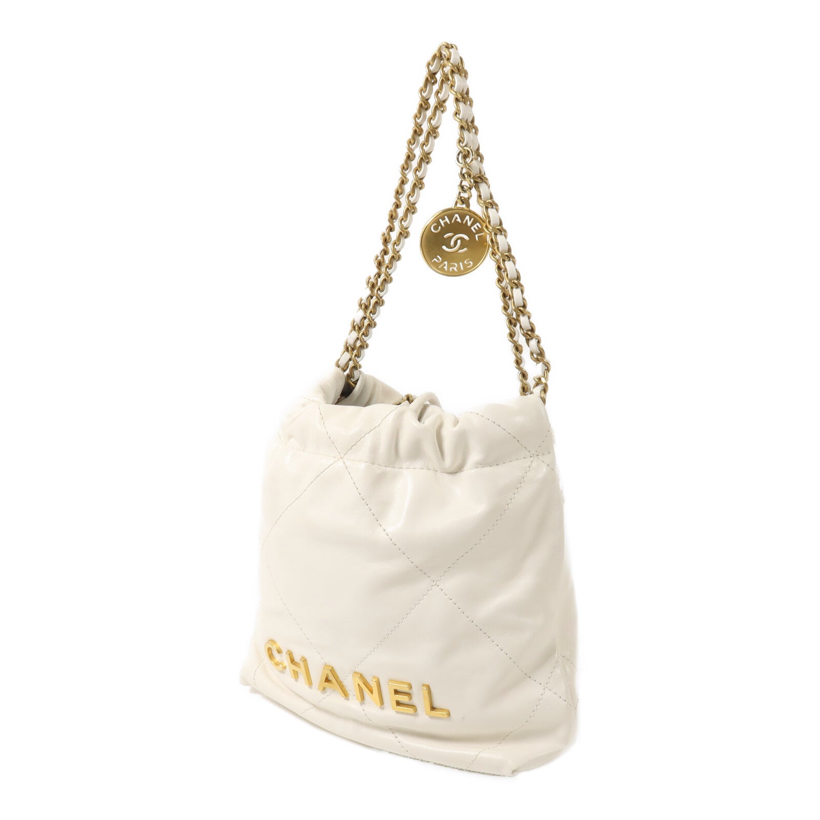 CHANEL 牛皮皮革Chanel 22 Mini鏈帶肩背袋