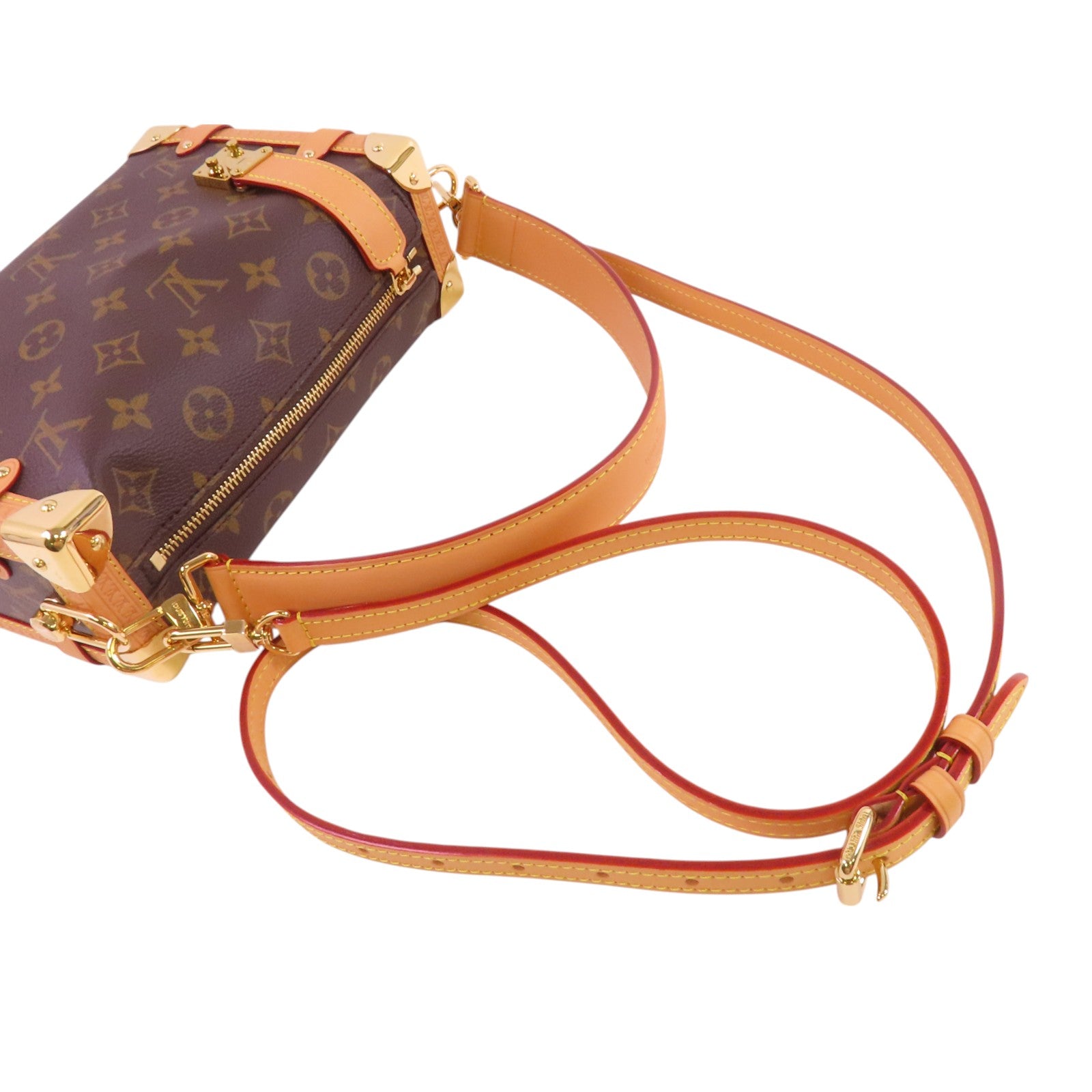 LOUIS VUITTON Monogram Side Trunk MM金扣手挽肩背兩用袋