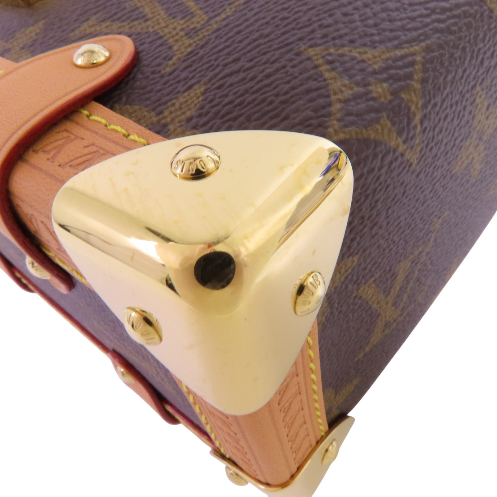 LOUIS VUITTON Monogram Side Trunk MM金扣手挽肩背兩用袋