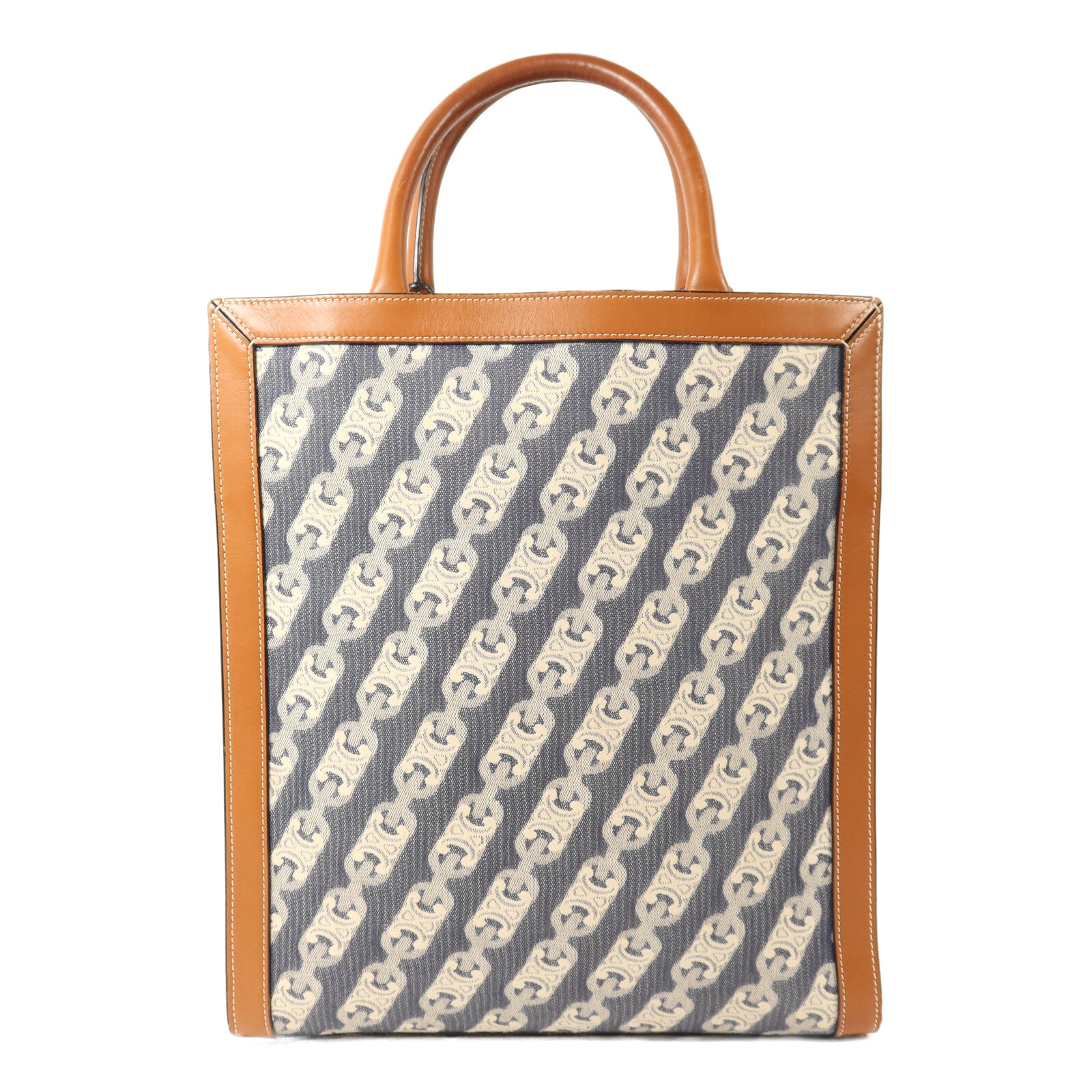CELINE 【激減優惠】帆布/牛皮皮革Cabas Vertical金扣手挽肩背兩用袋