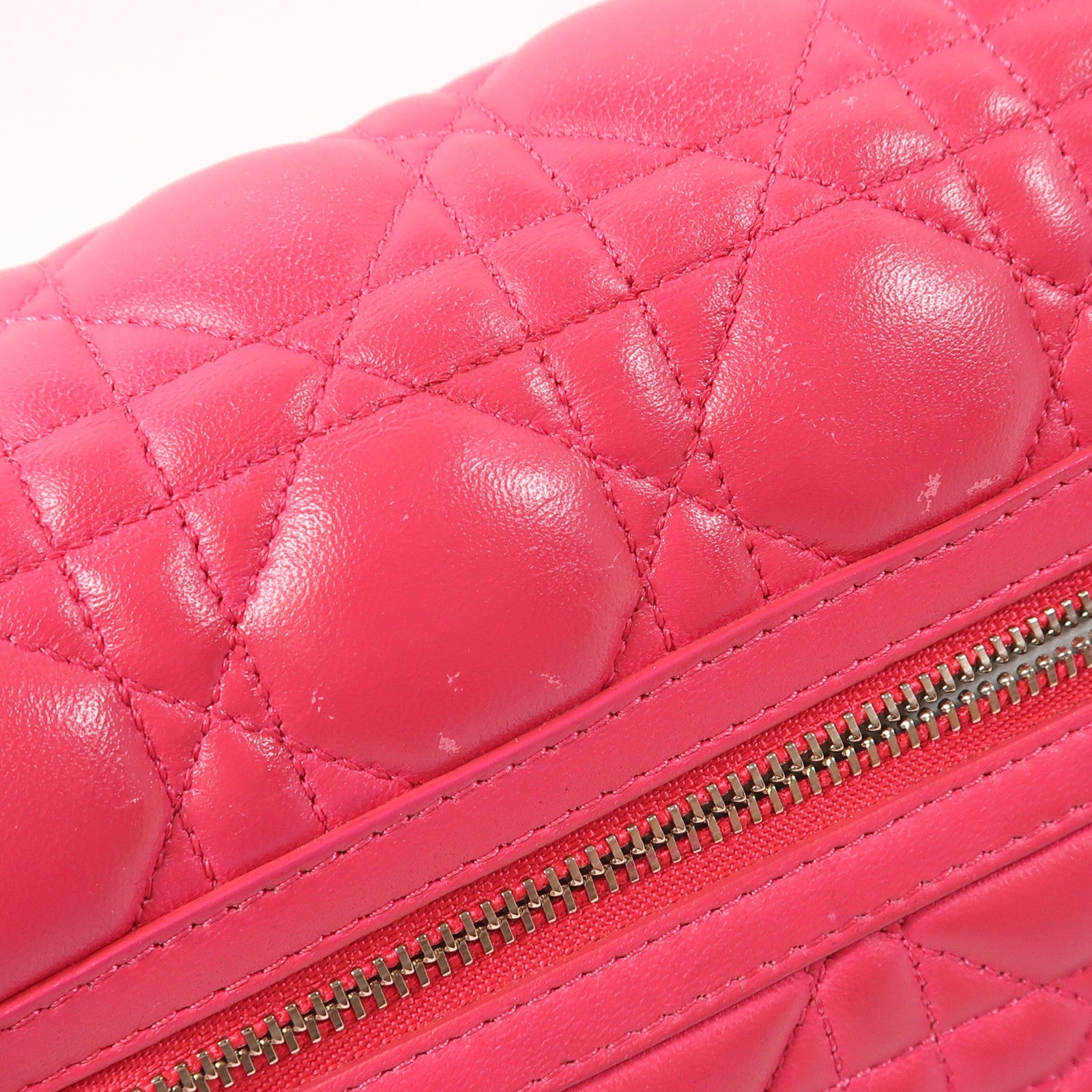 Dior 羊皮皮革Chain Shoulder銀扣鏈帶肩背袋