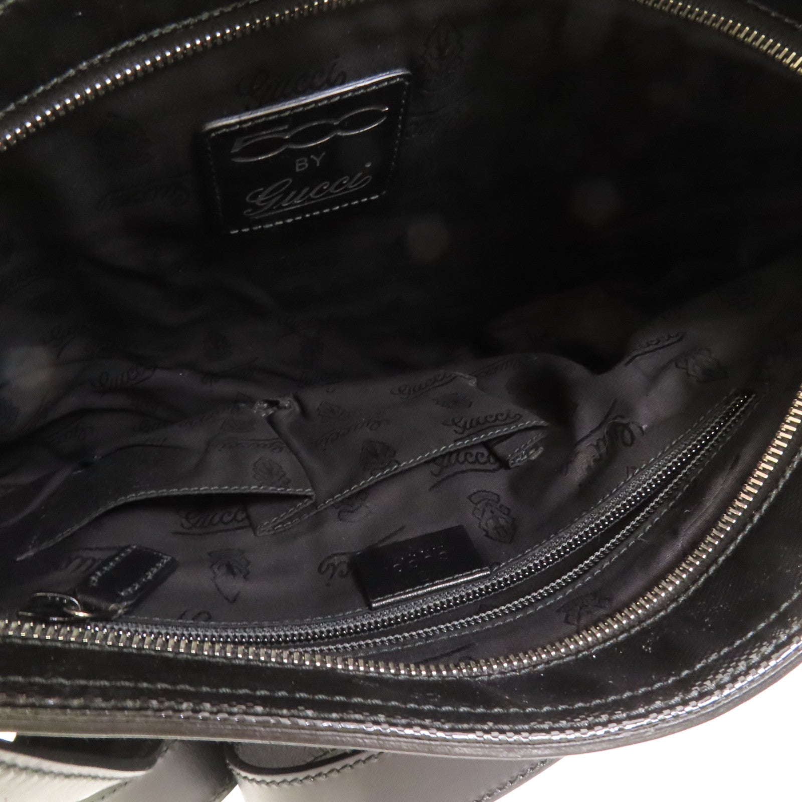 GUCCI 塗層帆布Shoulder Bag銀扣肩背袋