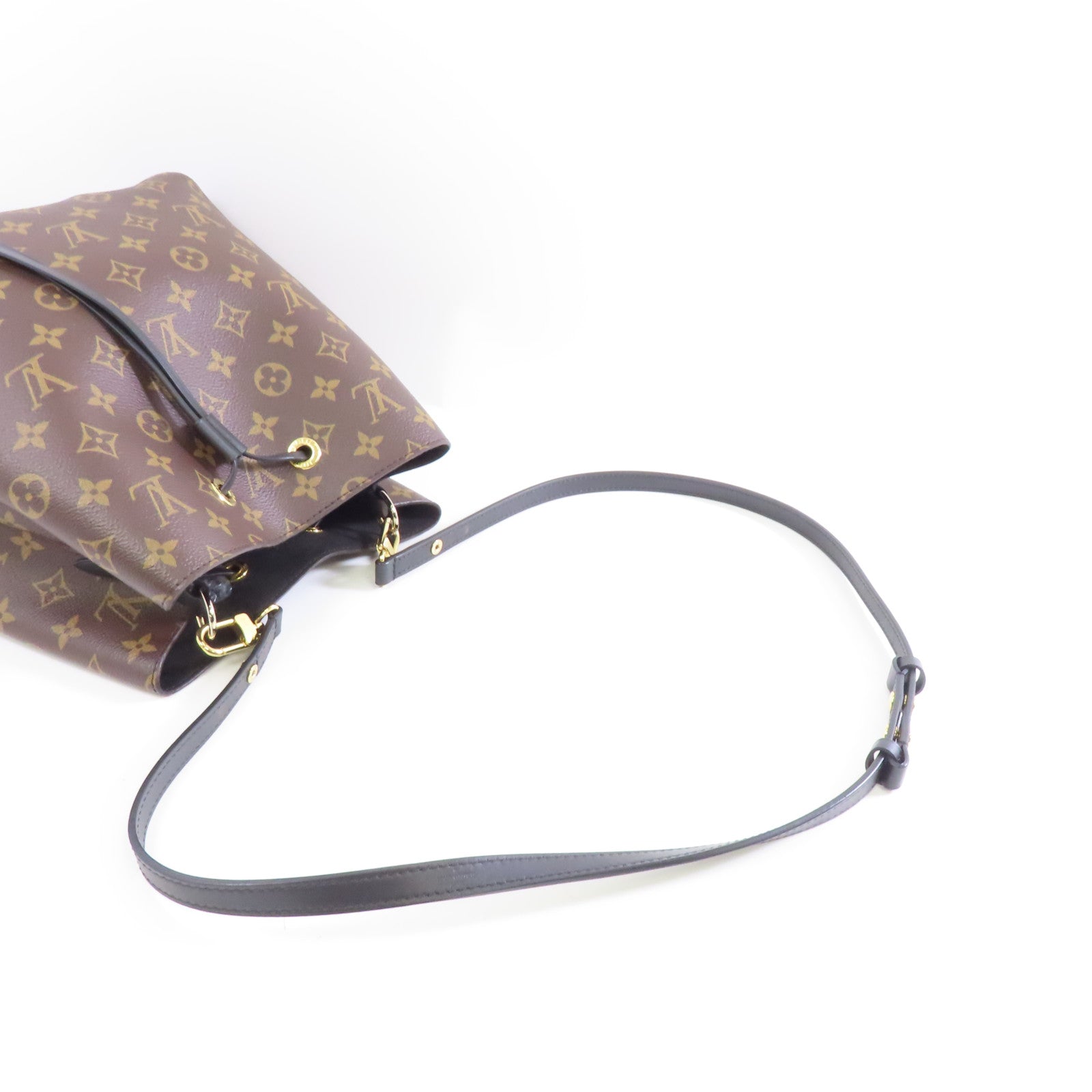 LOUIS VUITTON Monogram Neo Noe  MM金扣肩背袋啡色