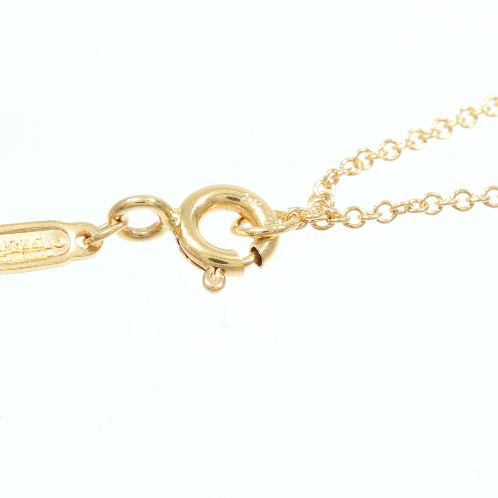 TIFFANY＆CO 18K玫瑰金T Smile Necklace Small項鍊