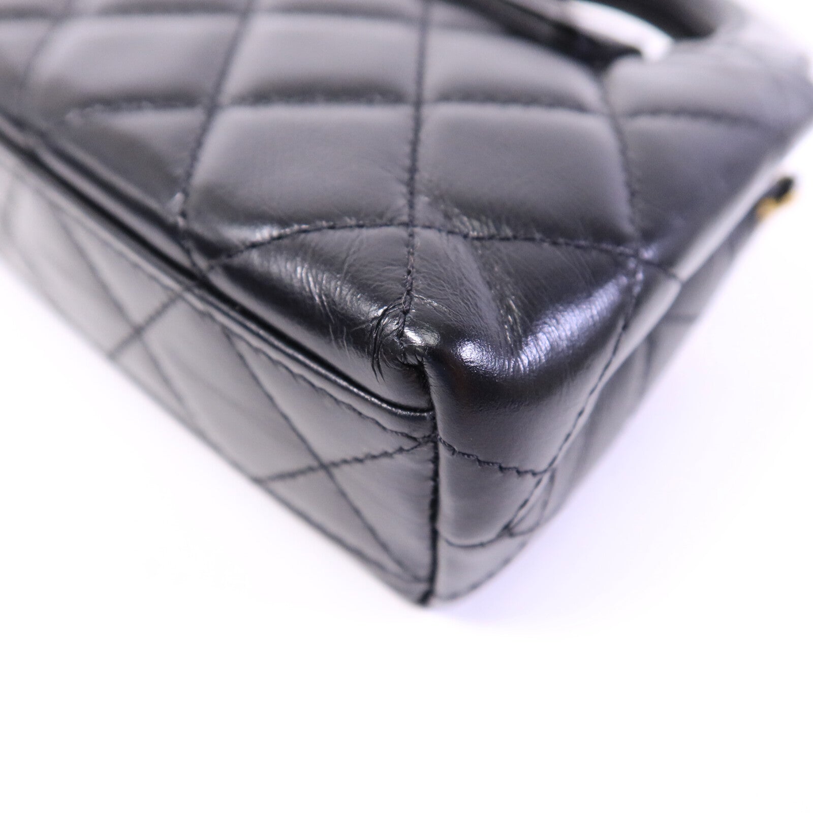 CHANEL 牛皮皮革Nano Mini Kelly鏈帶手挽肩背兩用袋