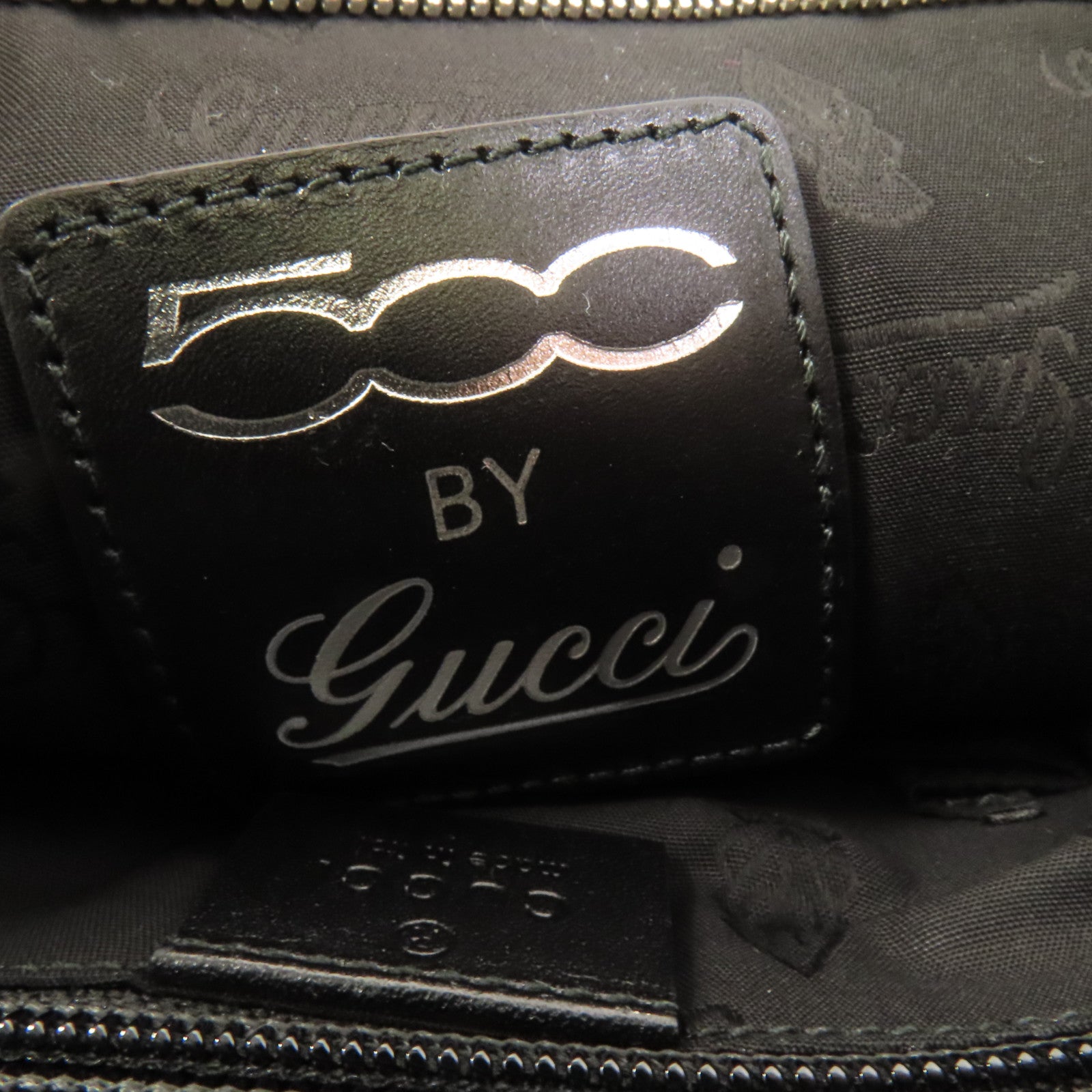 GUCCI 塗層帆布Shoulder Bag銀扣肩背袋