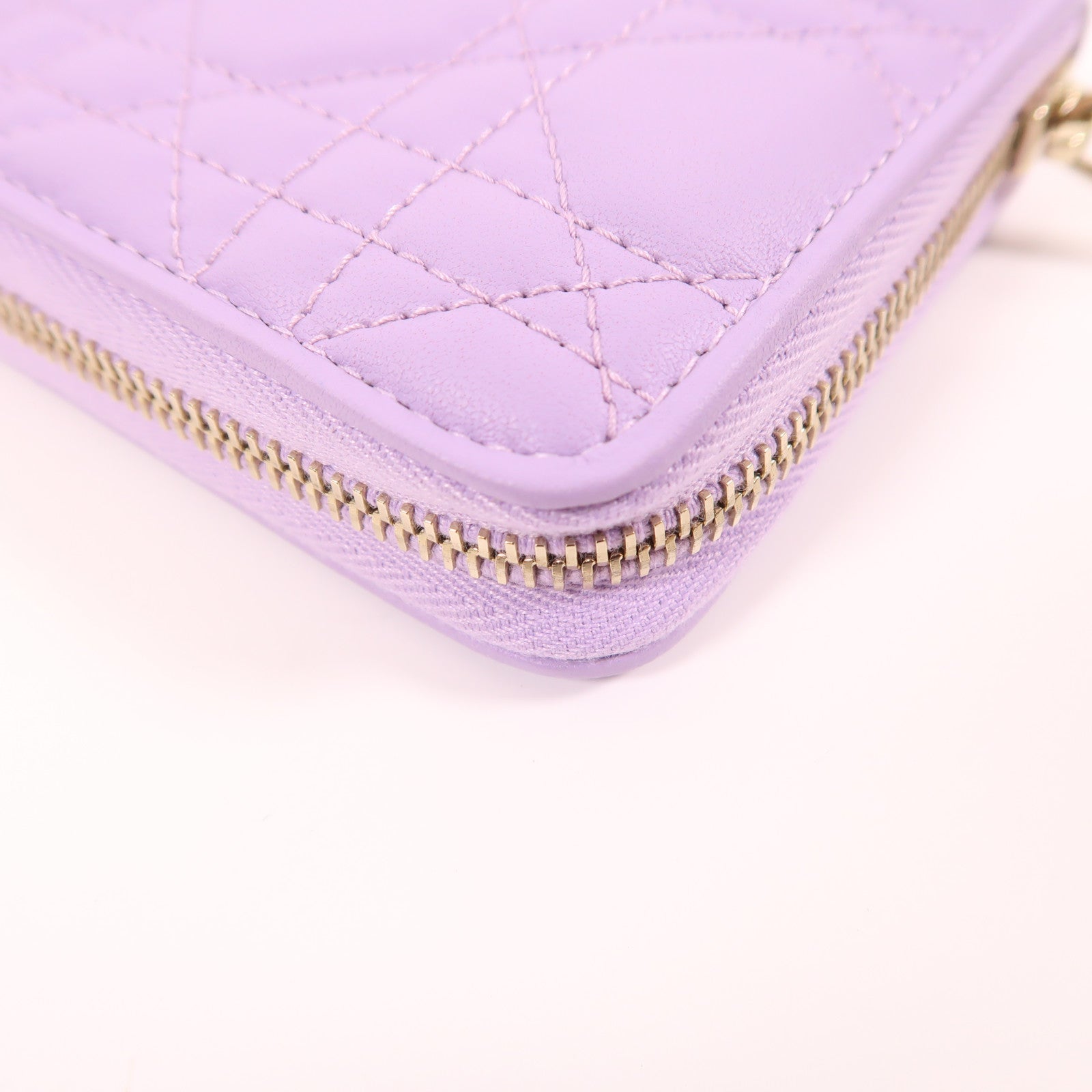 Dior 【激減優惠】羊皮皮革Lady Dior Voyageur金扣長錢包
