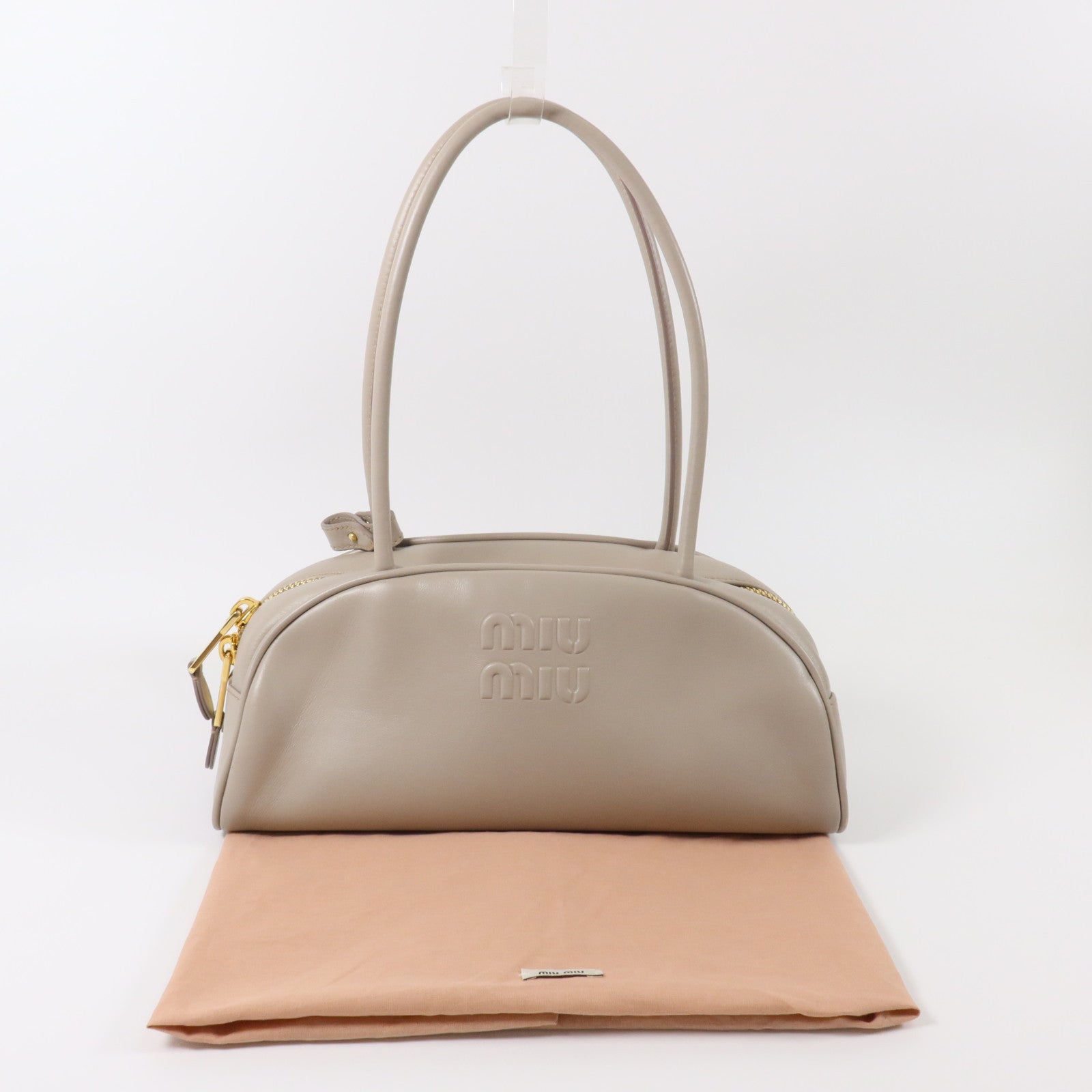 Miu Miu 牛皮皮革Beau金扣肩背袋