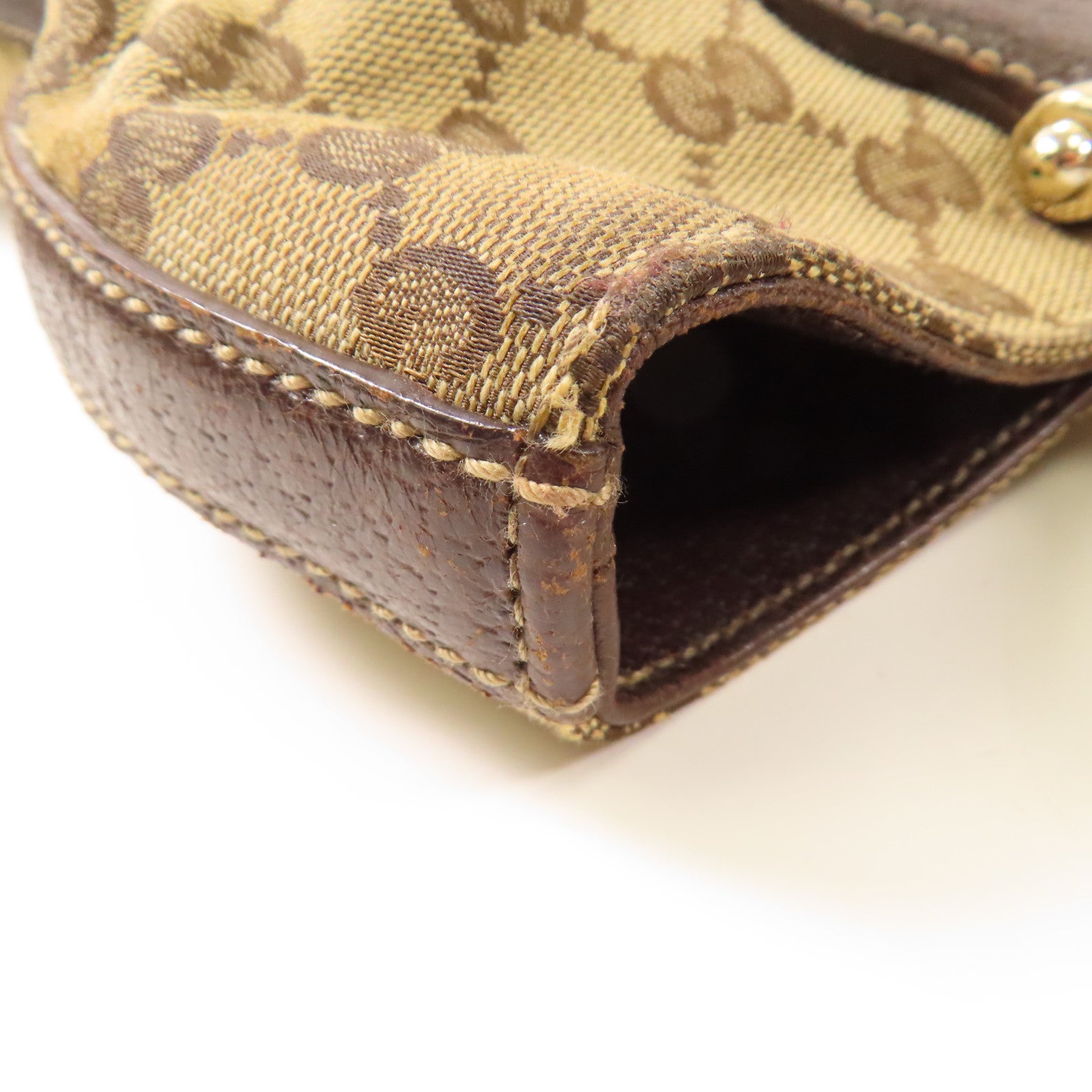 GUCCI 帆布Tote Bag金扣肩背袋