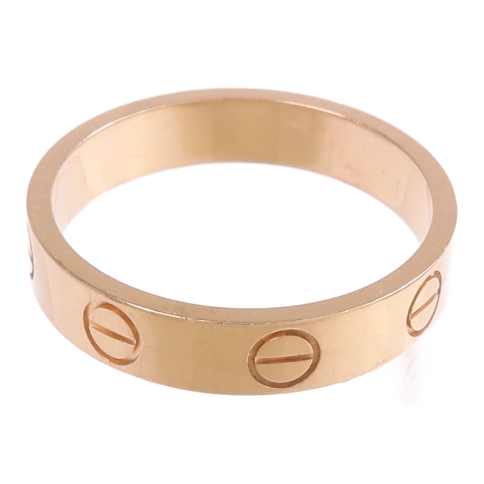 CARTIER 18K玫瑰金Mini Love Ring戒指Cartier#50/US#5.25