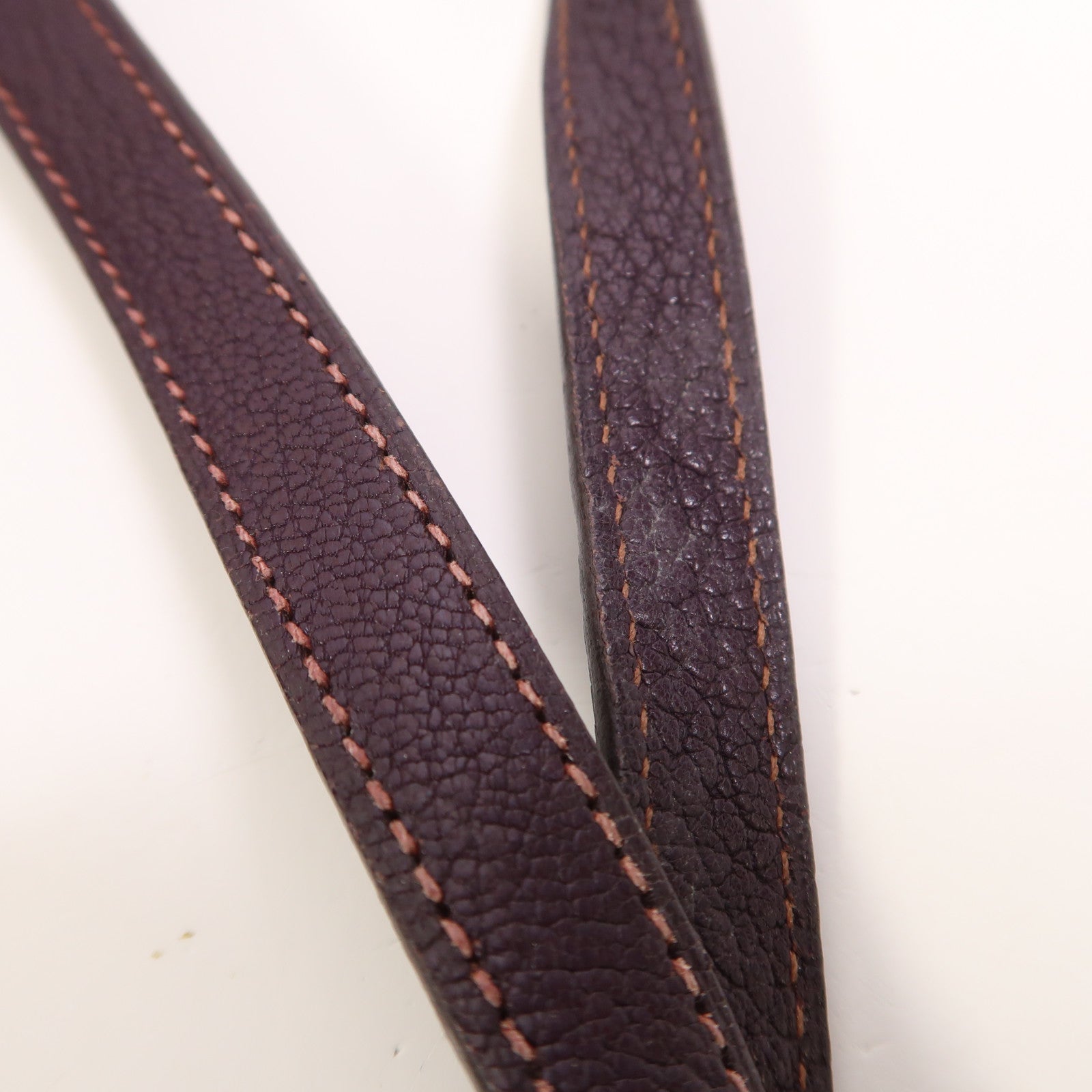 HERMES Chevre皮革Cabana 35銀扣肩背袋Raisin
