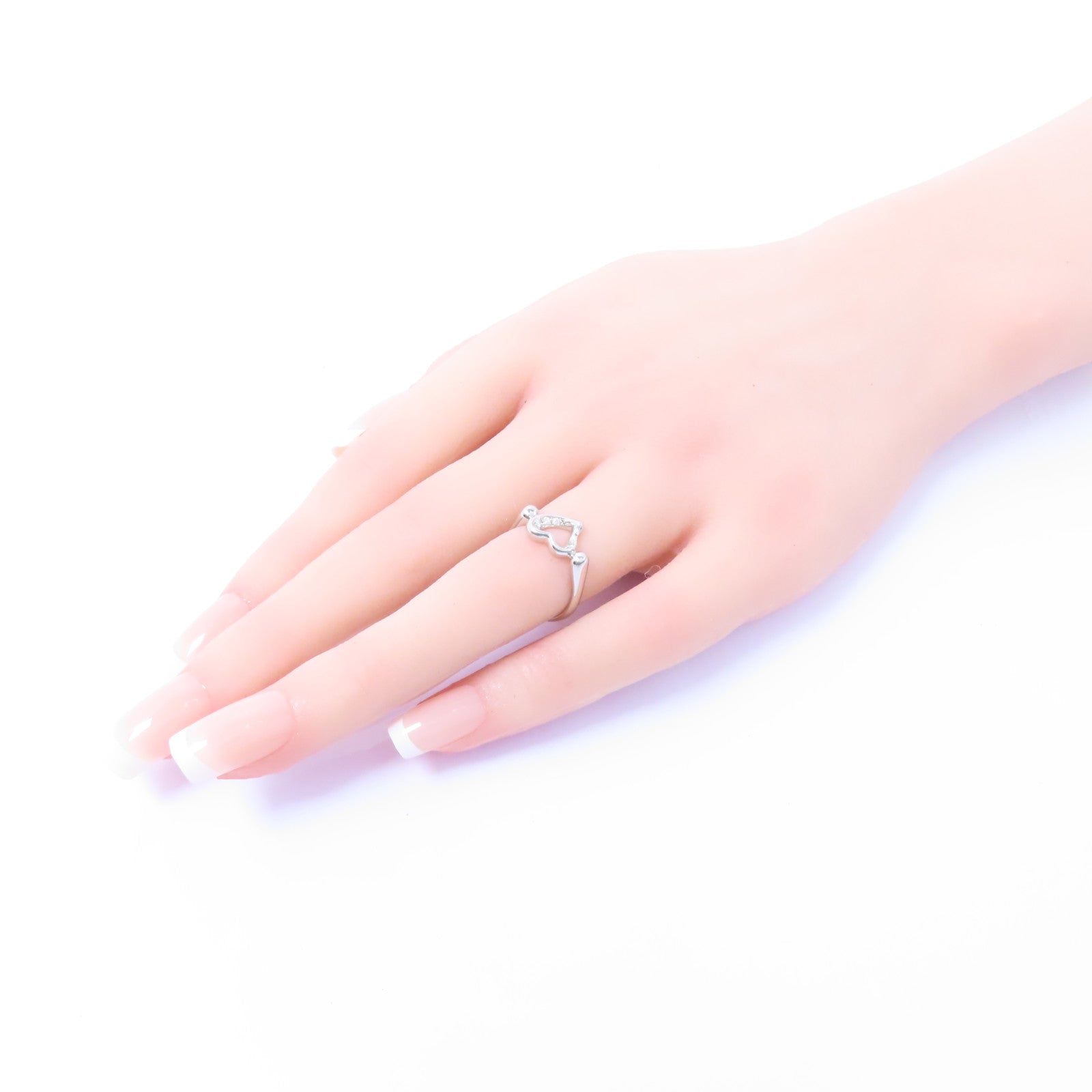 TIFFANY＆CO 【激減優惠】PT950鉑金Open Heart Ring戒指US#4.25