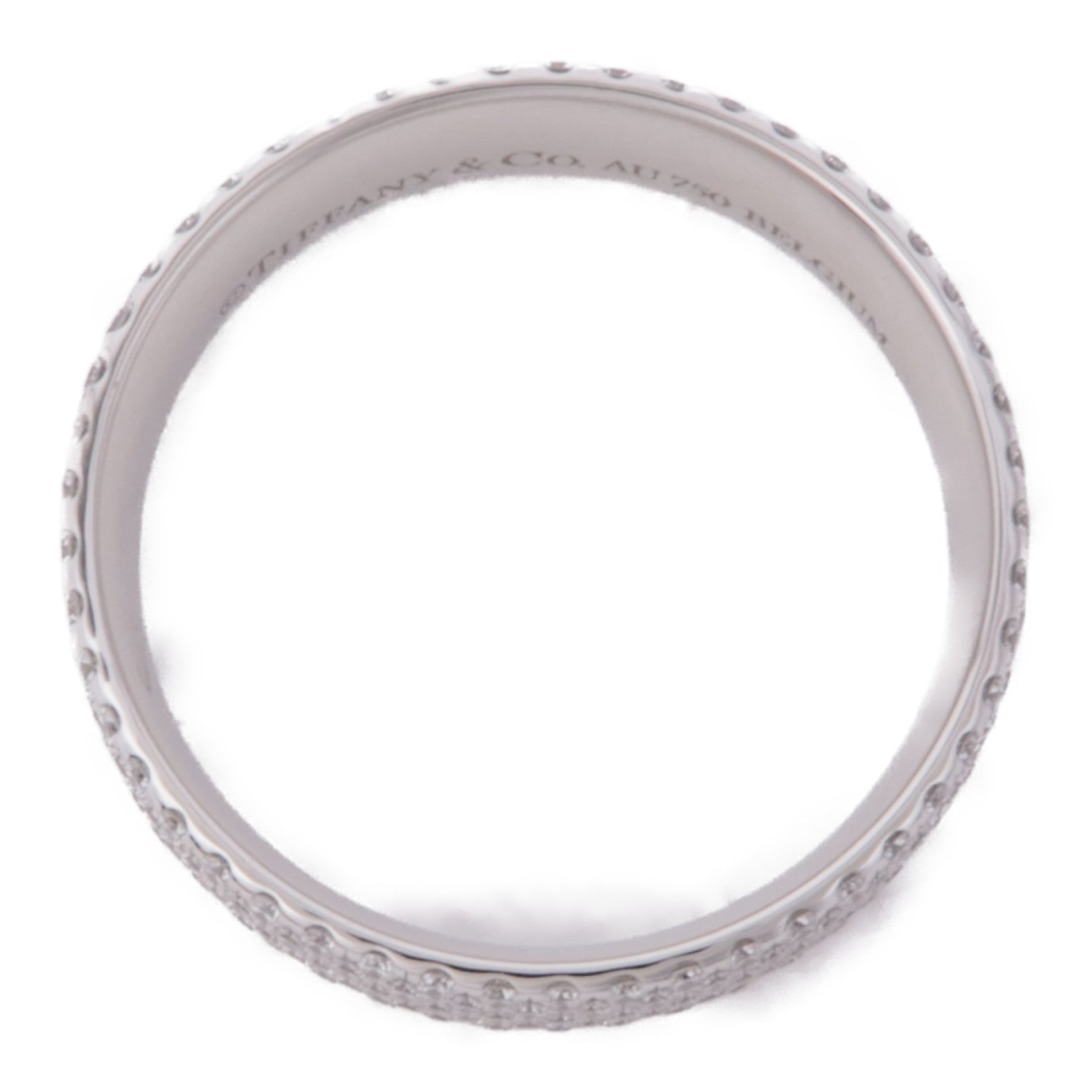 TIFFANY＆CO 18K白金Five-Row Diamond Ring鑽石戒指US#6