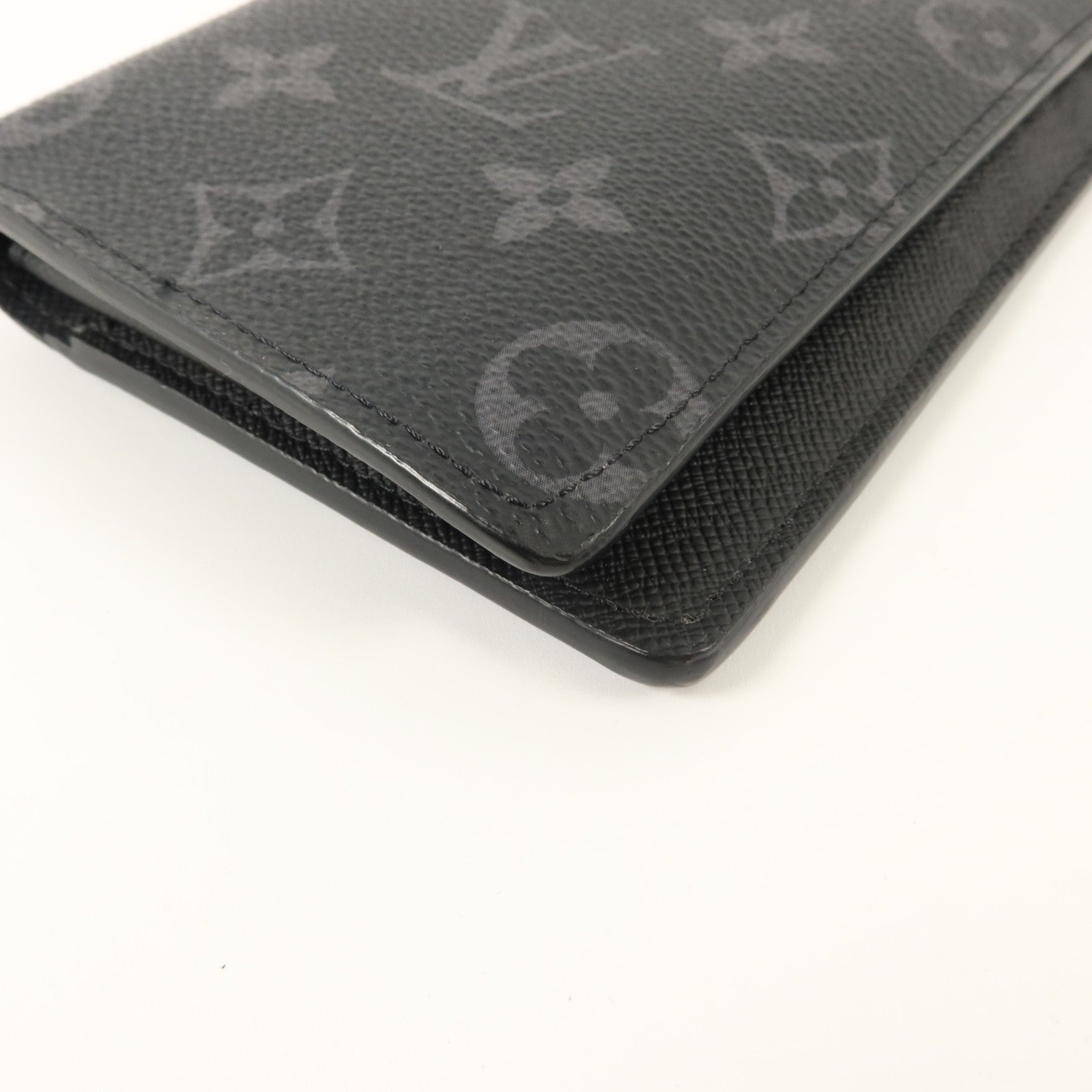 LOUIS VUITTON Monogram Eclipse Brazza銀扣長錢包