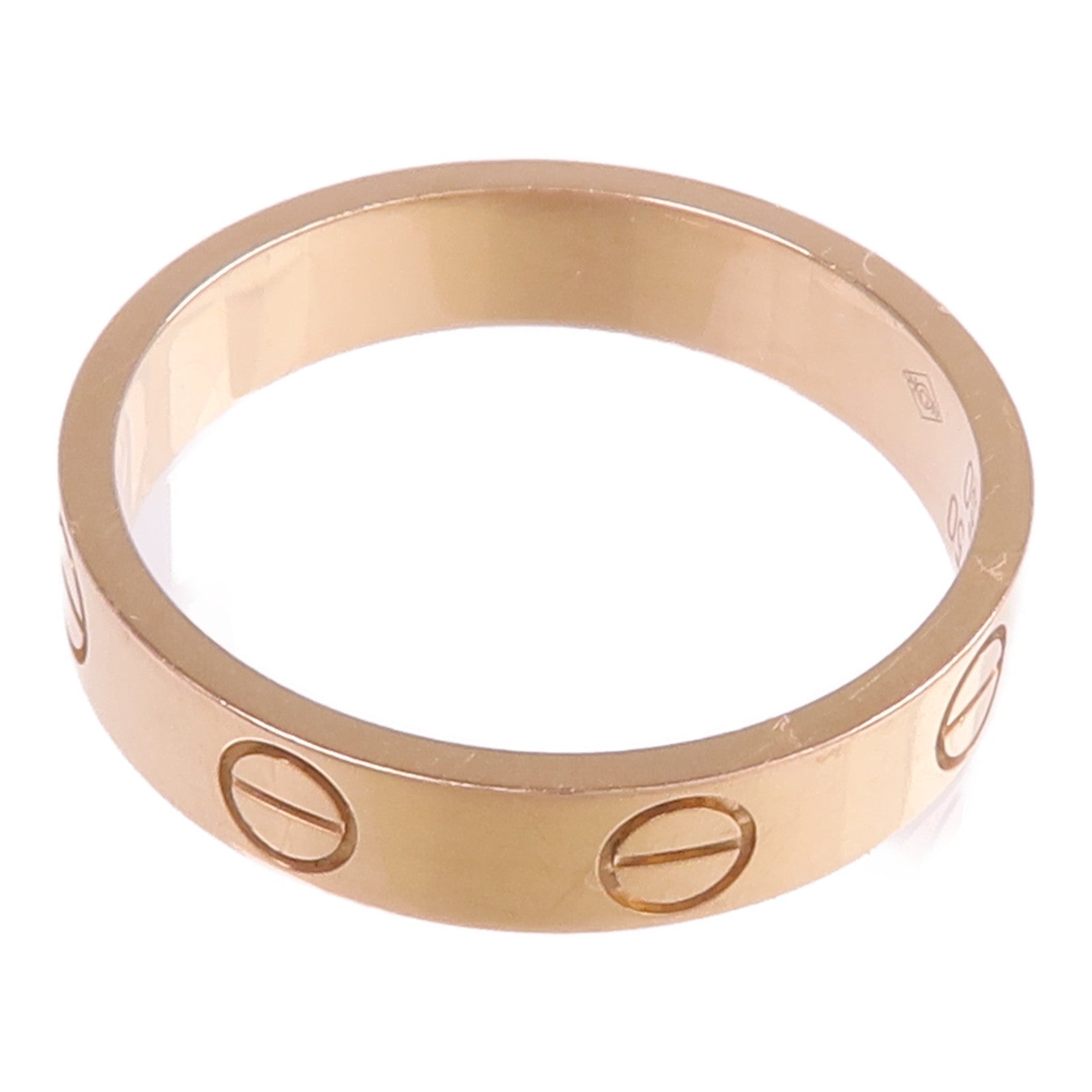 CARTIER 18K玫瑰金Mini Love Ring戒指Cartier#50/US#5.25
