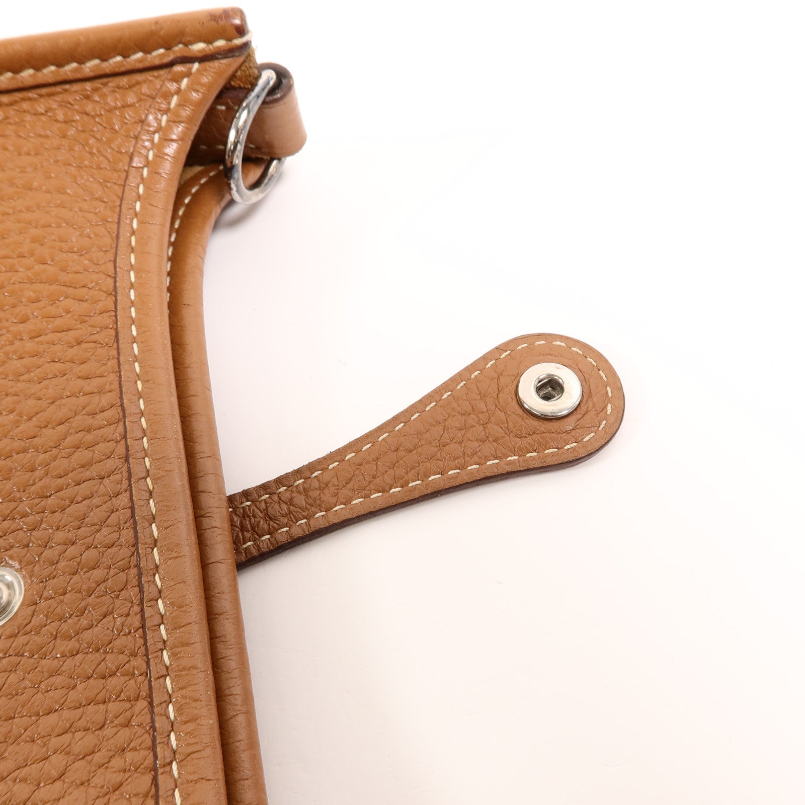 HERMES Clemence皮革Evelyne TPM肩背袋Gold
