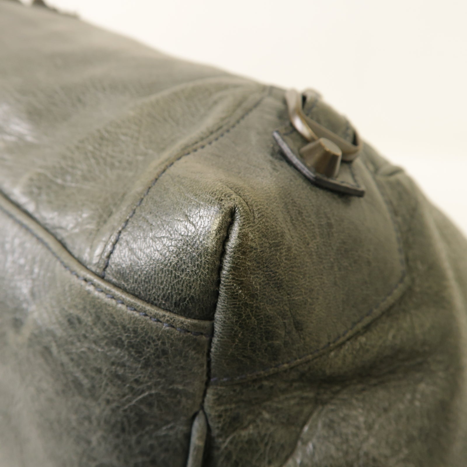 BALENCIAGA 【激減優惠】牛皮皮革The Sunday肩背袋灰色