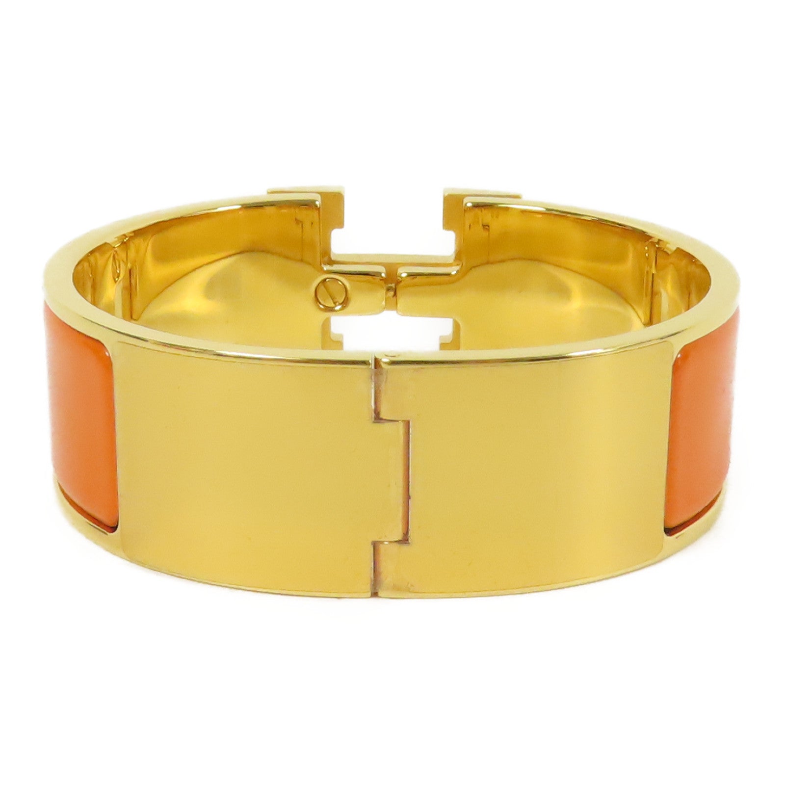 HERMES 金屬Clic Clac H手鐲Orange