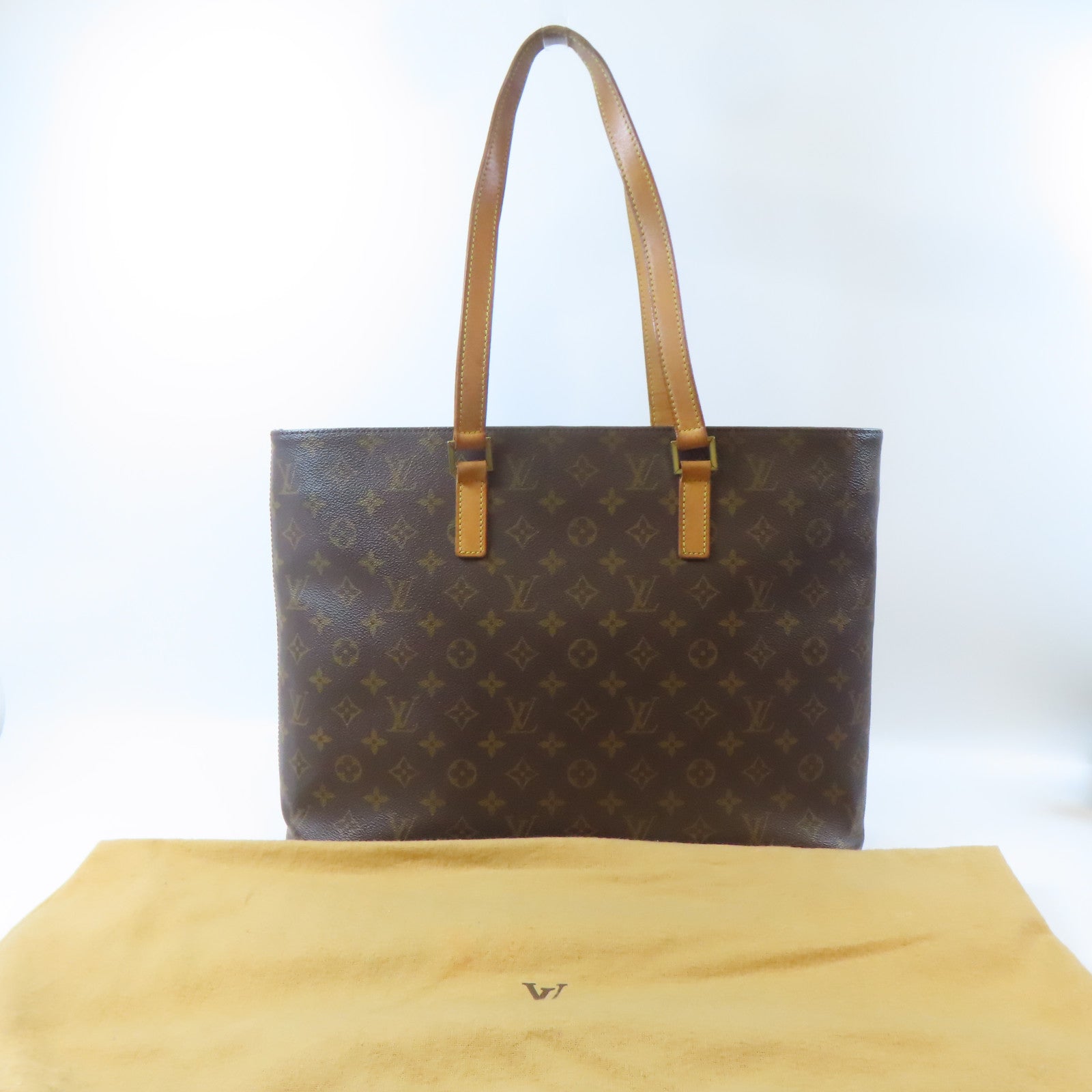 LOUIS VUITTON Monogram Luco Tote Bag金扣手挽袋啡色