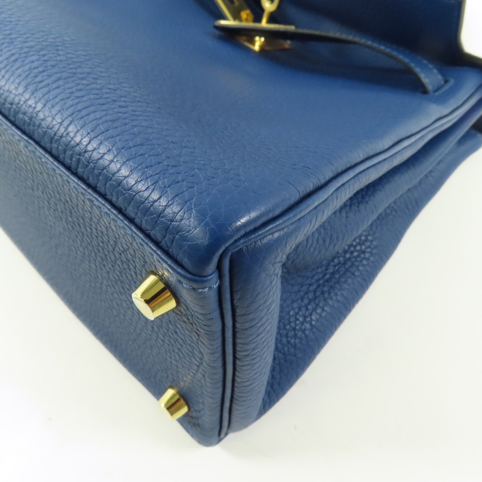 HERMES 【激減優惠】Clemence皮革Kelly 28手挽肩背兩用袋Deep Blue