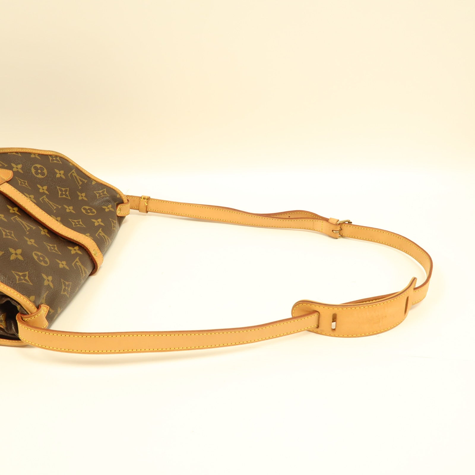 LOUIS VUITTON Monogram Saumur 30金扣肩背袋啡色