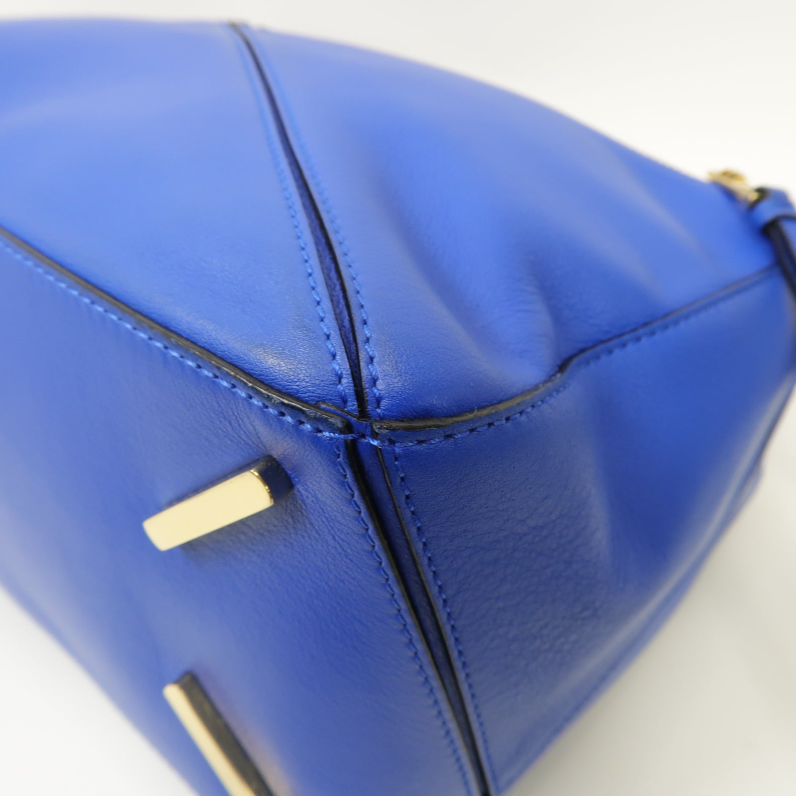 LOEWE 牛皮皮革Puzzle Bag金扣手挽肩背兩用袋藍色