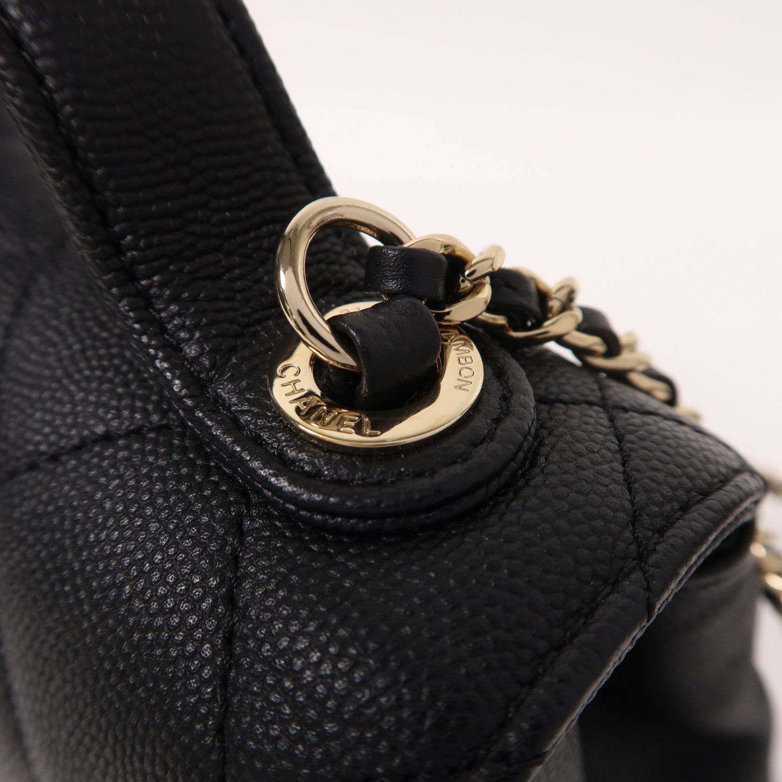 CHANEL 牛皮皮革Business Affinity Bag金扣手挽肩背兩用袋