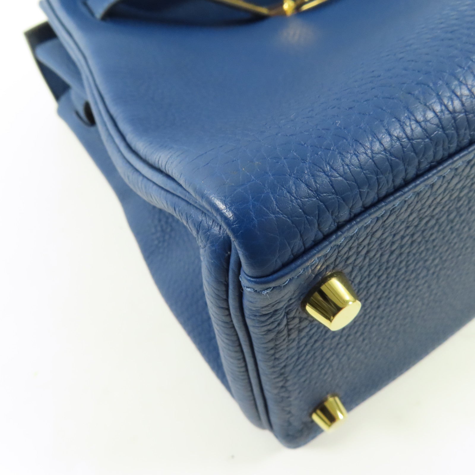 HERMES 【激減優惠】Clemence皮革Kelly 28手挽肩背兩用袋Deep Blue