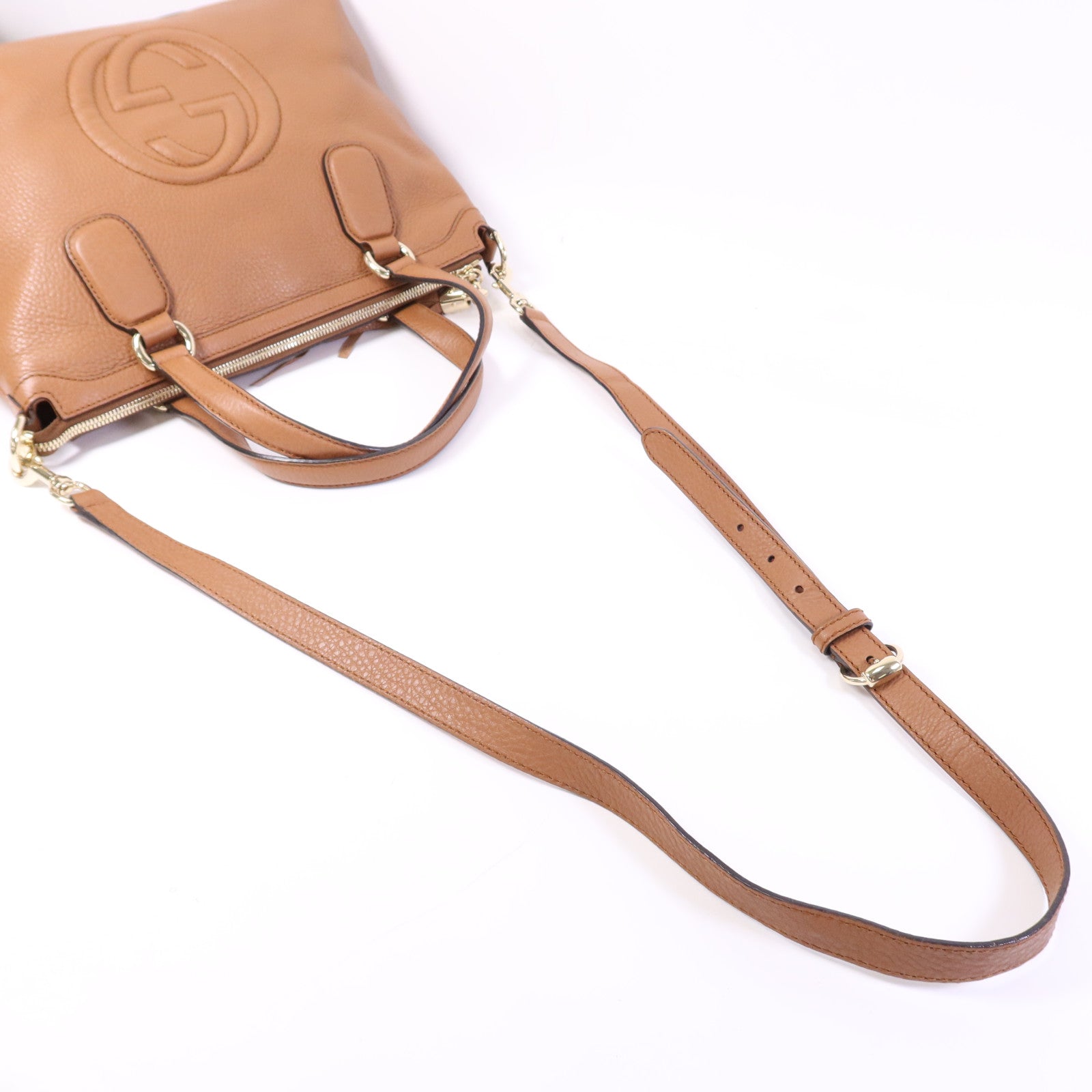 GUCCI 牛皮皮革2 Way Shoulder Bag金扣手挽肩背兩用袋