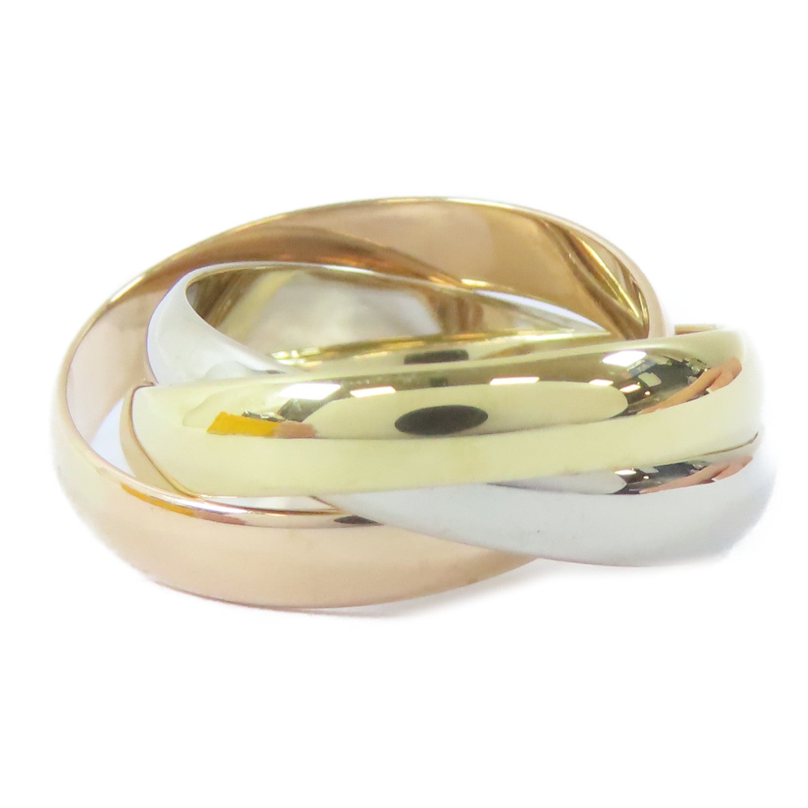 CARTIER 18K黃金/白金/玫瑰金Trinity Ring戒指Cartier#50/US#5.5