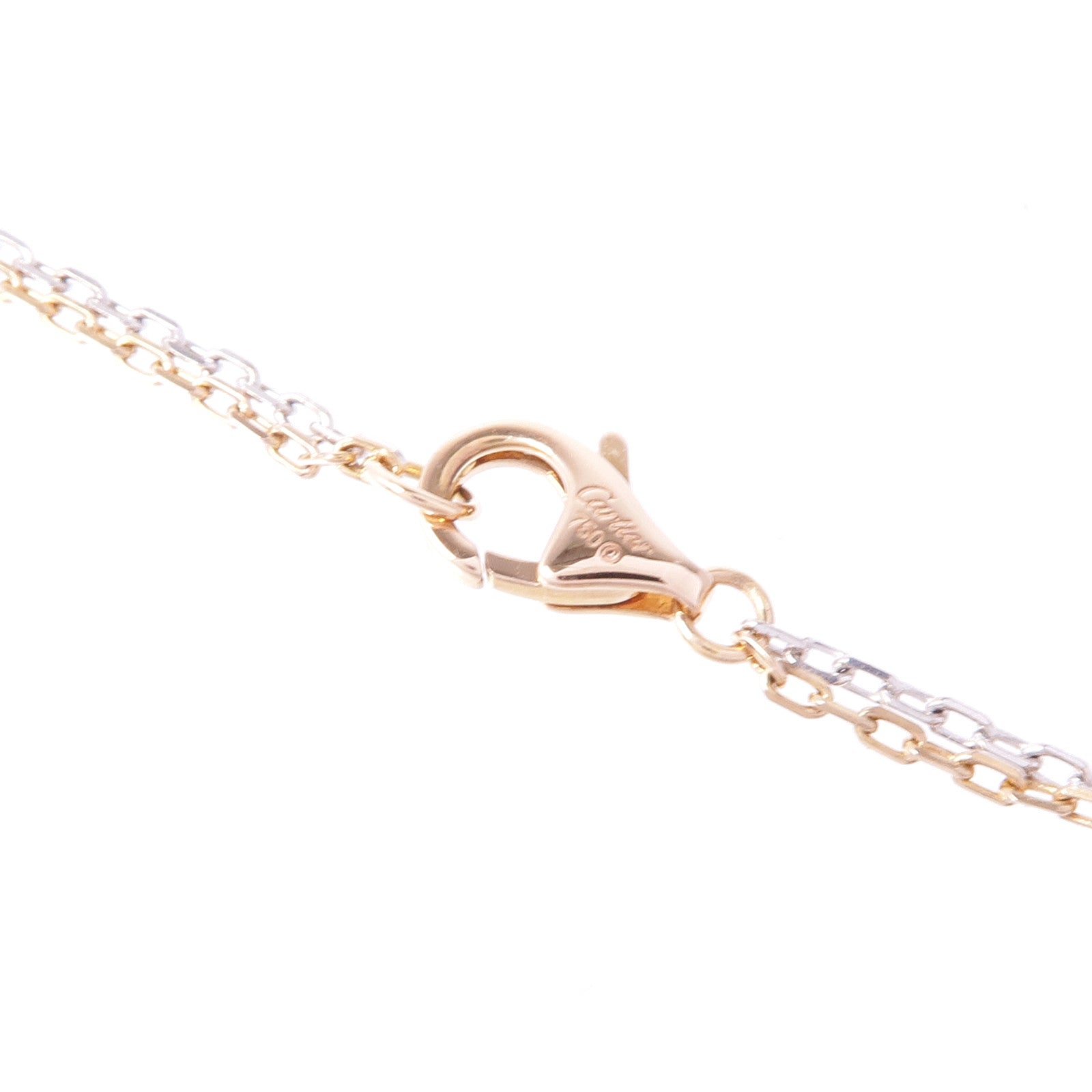CARTIER 18K玫瑰金/白金6P Diamond Love Three Hoop Necklace項鍊